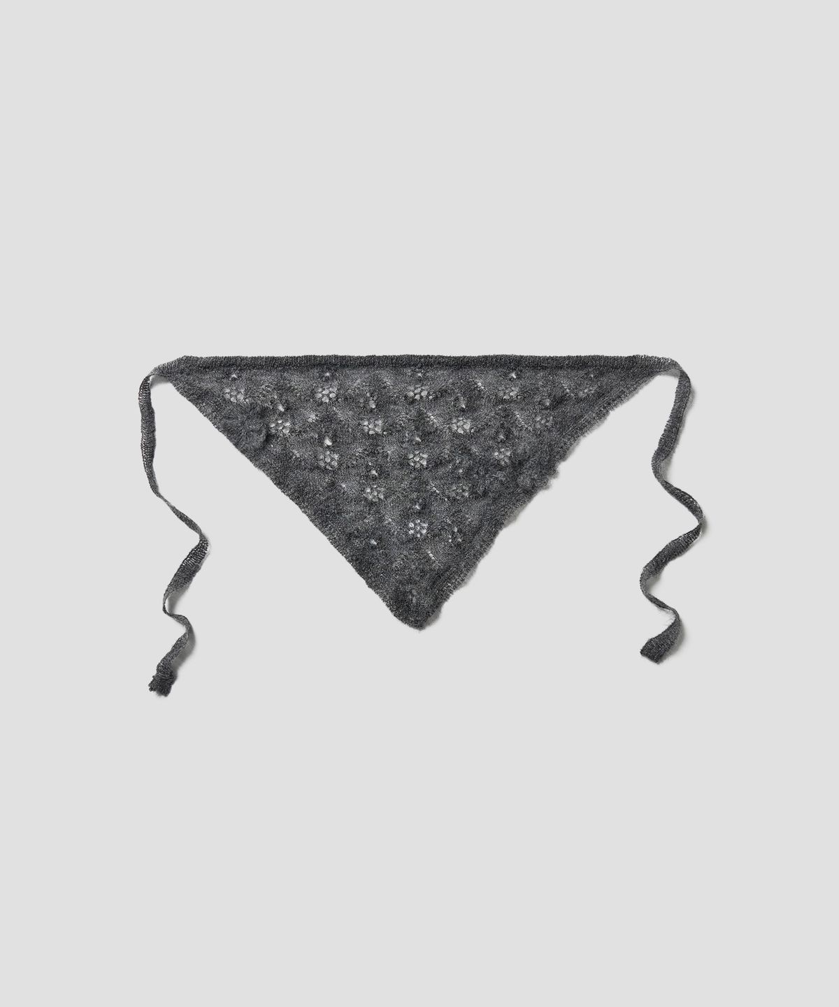 튜드먼트(TTUDEMENT) KID MOHAIR KNIT HEADSCARF CHARCOAL
