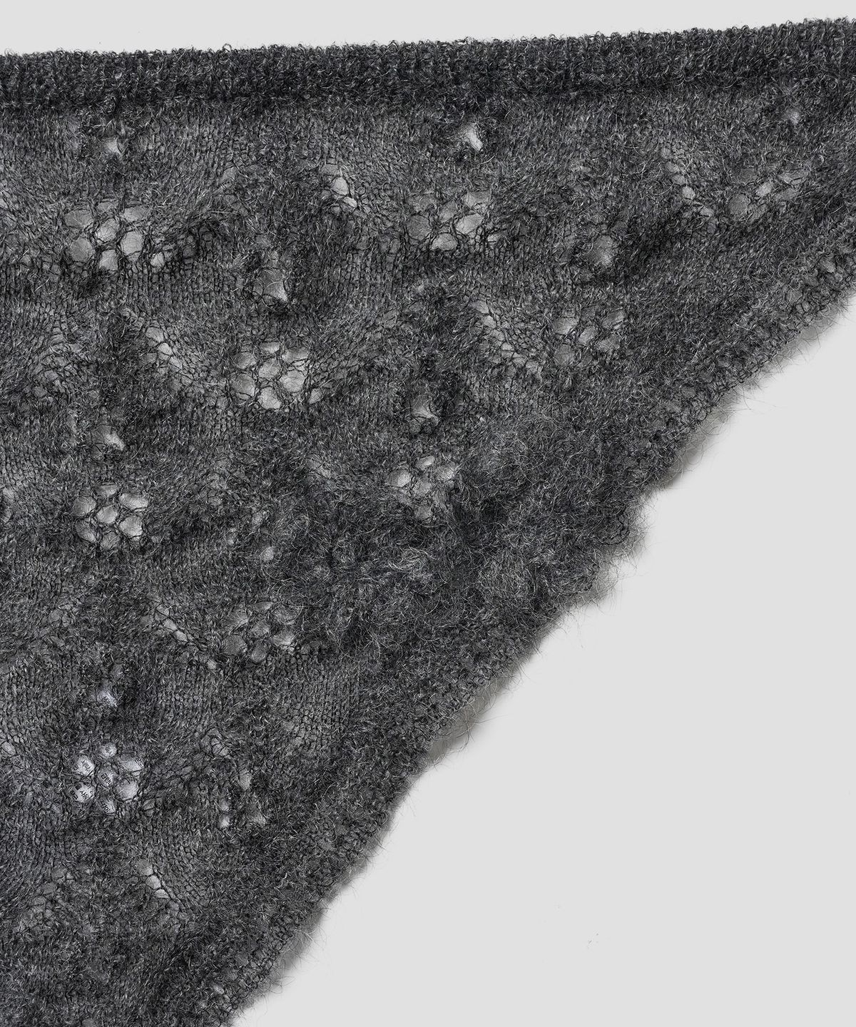 튜드먼트(TTUDEMENT) KID MOHAIR KNIT HEADSCARF CHARCOAL