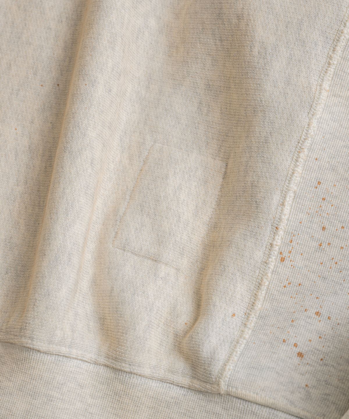 비헤비어(BEHEAVYER) DISTRESSED REVERSE WEAVE SWEATSHIRTS dust oatmeal