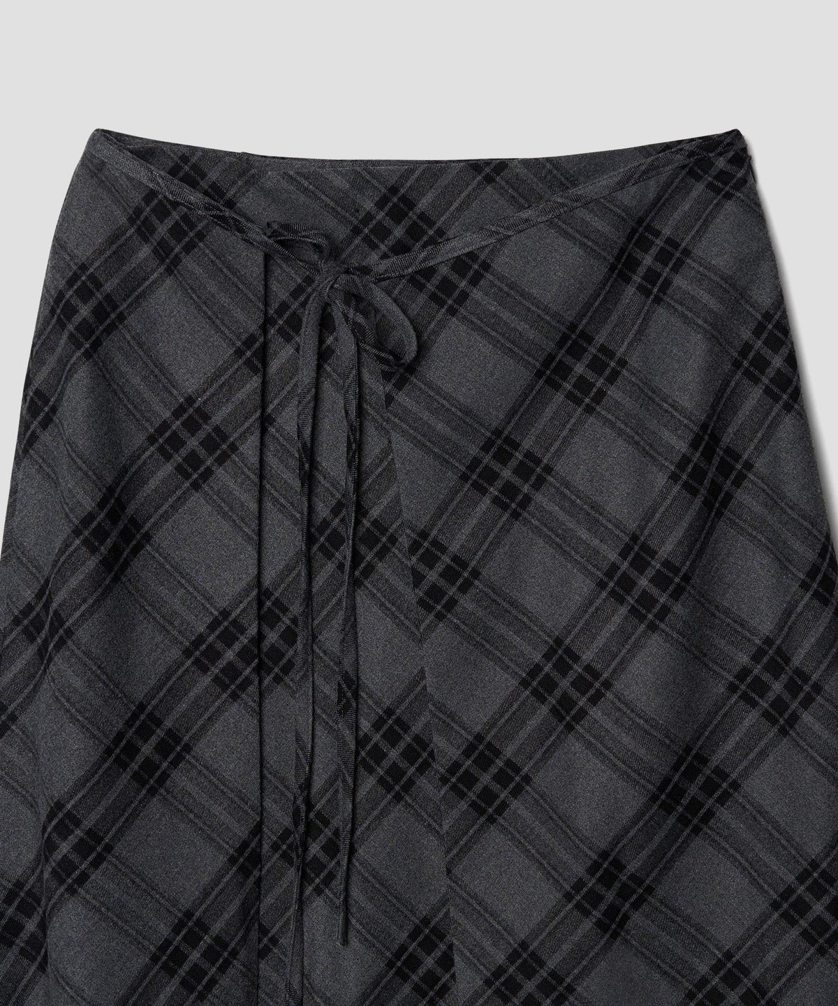 튜드먼트(TTUDEMENT) 70s CLASSIC CHECK LONG SKIRT CHARCOAL