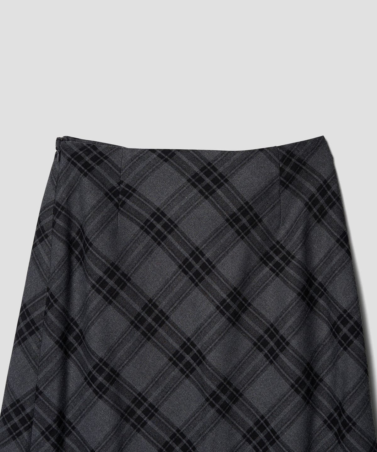 튜드먼트(TTUDEMENT) 70s CLASSIC CHECK LONG SKIRT CHARCOAL