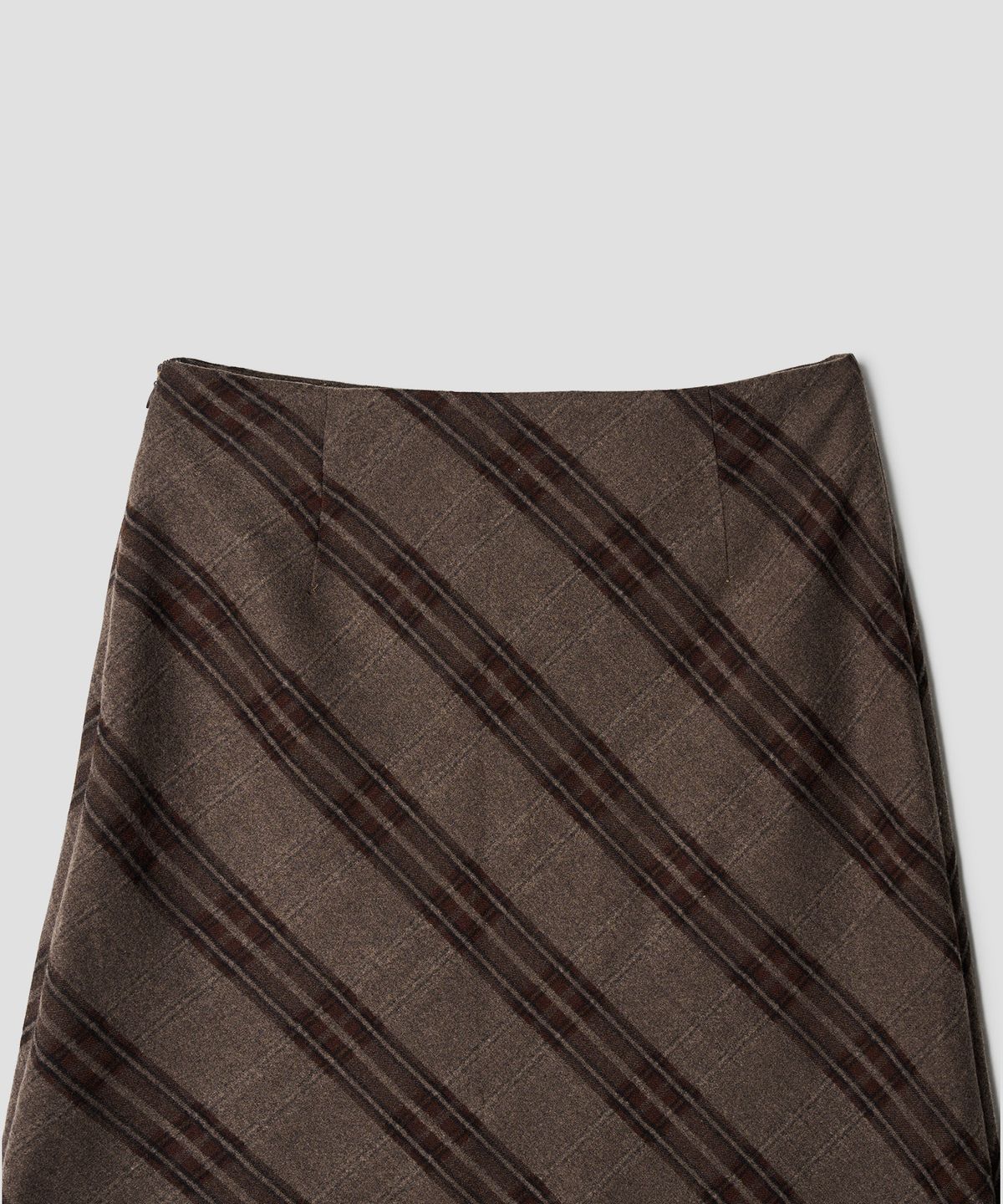 튜드먼트(TTUDEMENT) 70s CLASSIC CHECK LONG SKIRT BROWN