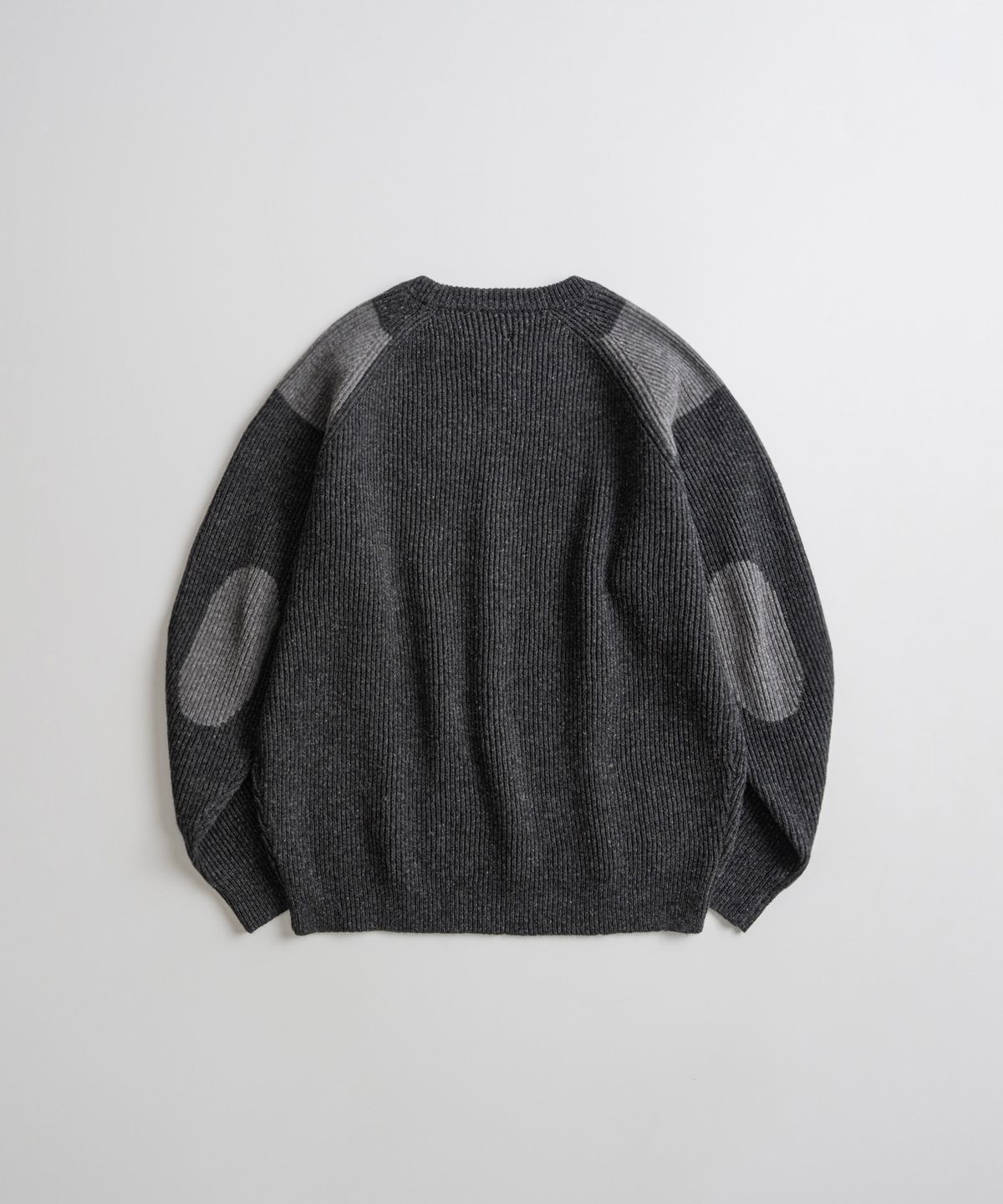 비헤비어(BEHEAVYER) DRY WOOL CREWNECK MIL KNIT charcoal