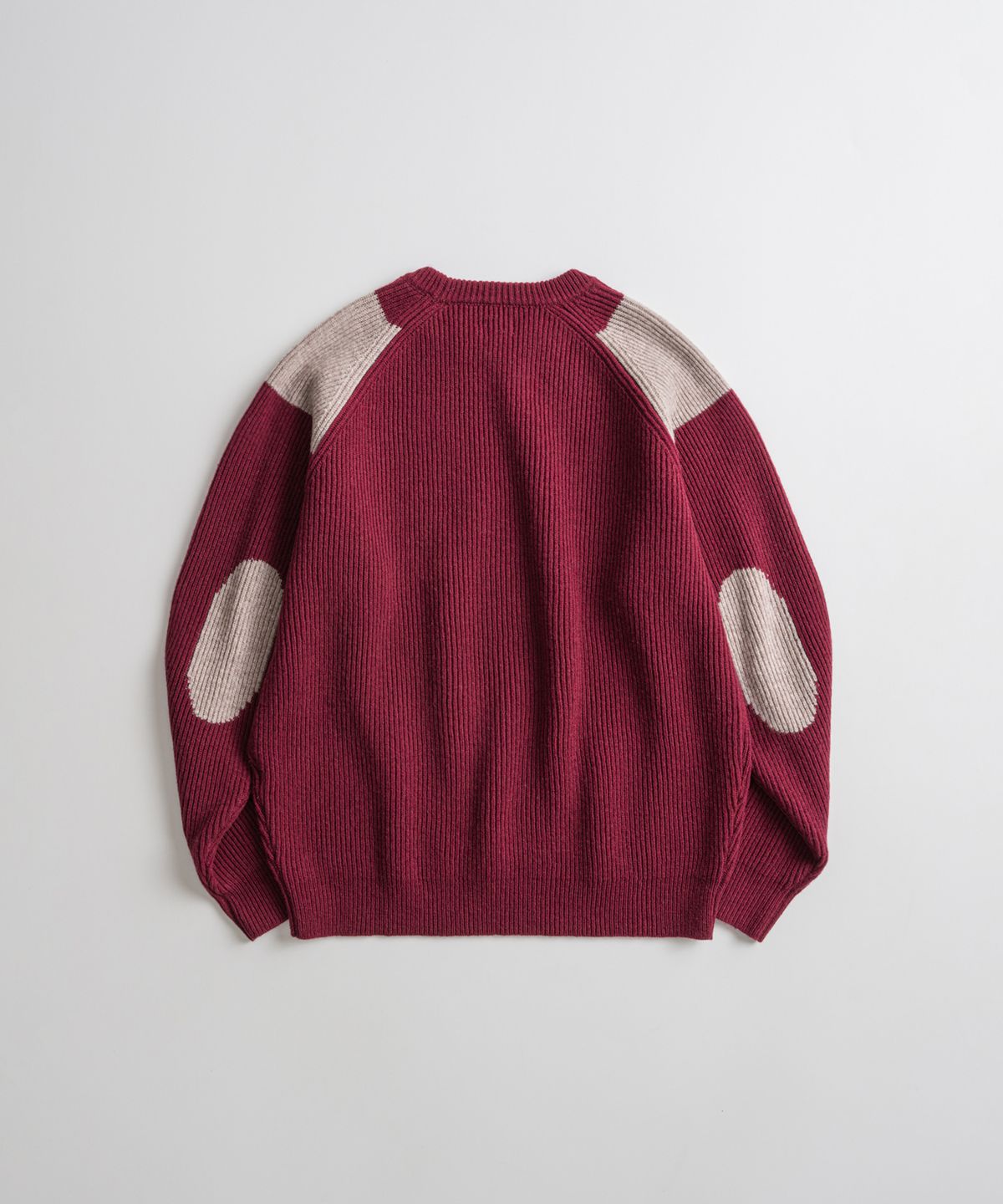 비헤비어(BEHEAVYER) DRY WOOL CREWNECK MIL KNIT wine