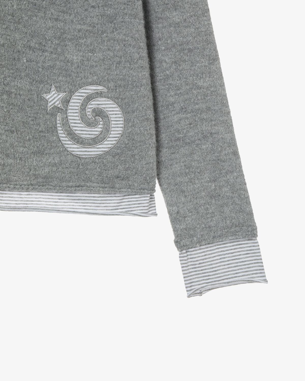 에이이에이이(AEAE) LAYERED KNIT HOODIE [GREY]