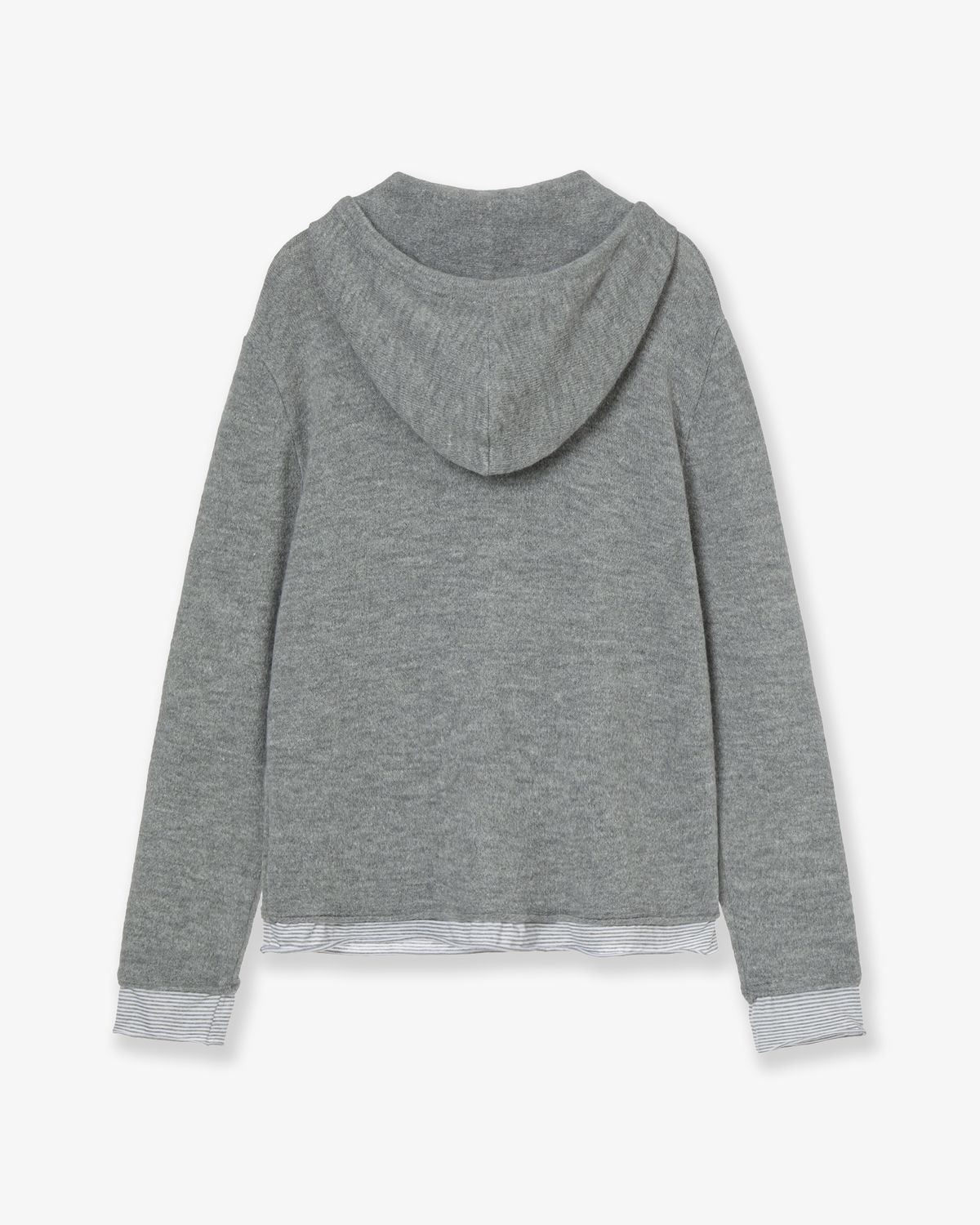 에이이에이이(AEAE) LAYERED KNIT HOODIE [GREY]