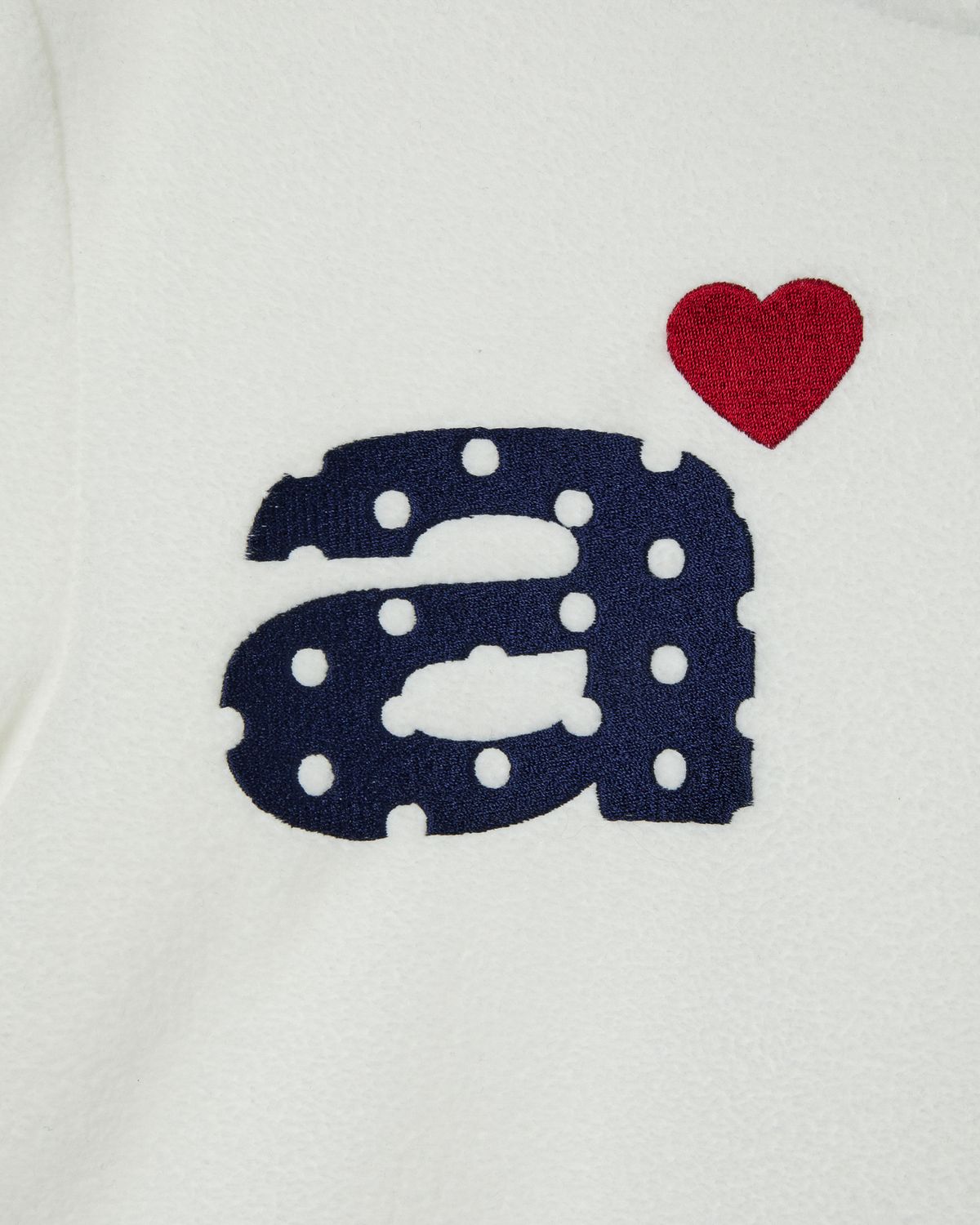 에이이에이이(AEAE) DOT SMALL LETTER FLEECE HOODIE [WHITE]