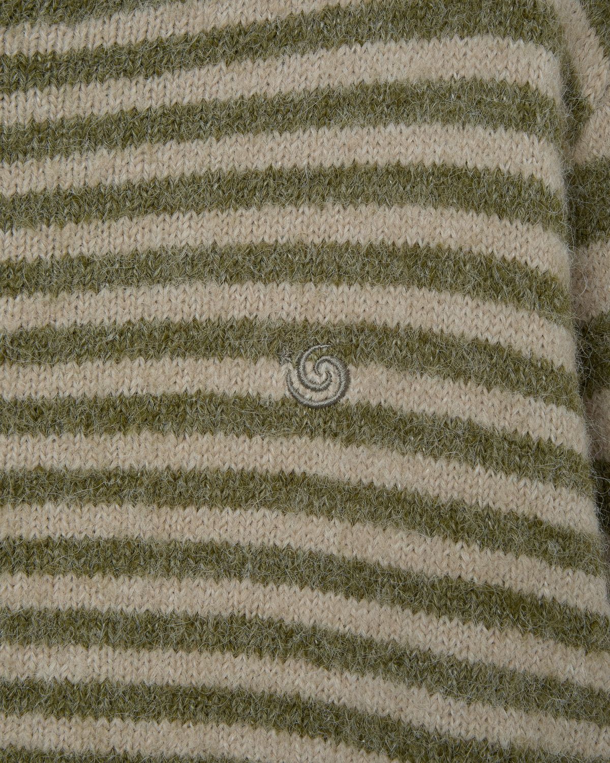 에이이에이이(AEAE) STRIPE HOOD KNIT ZIP UP [KHAKI]
