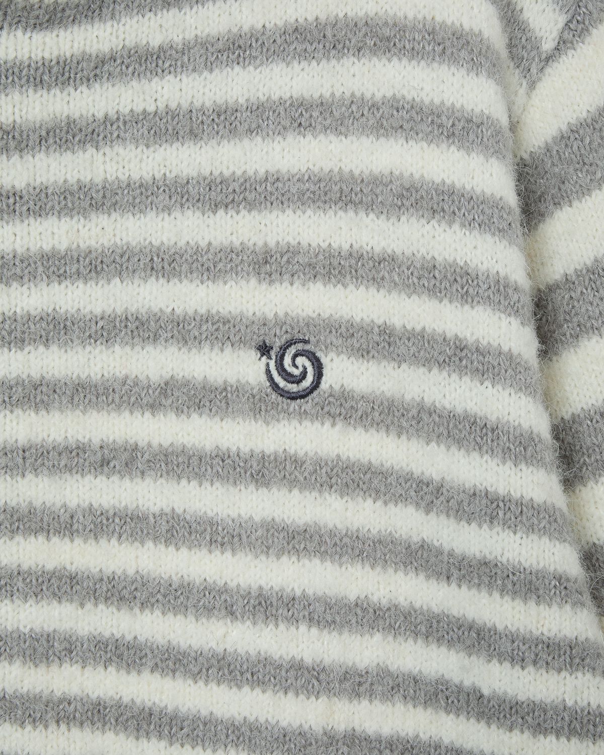 에이이에이이(AEAE) STRIPE HOOD KNIT ZIP UP [LIGHT GREY]