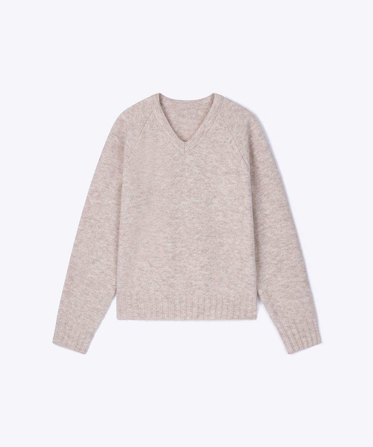 320쇼룸(320SHOWROOM) Raglan V-Neck Loose Fit Knit Pullover Oatmeal