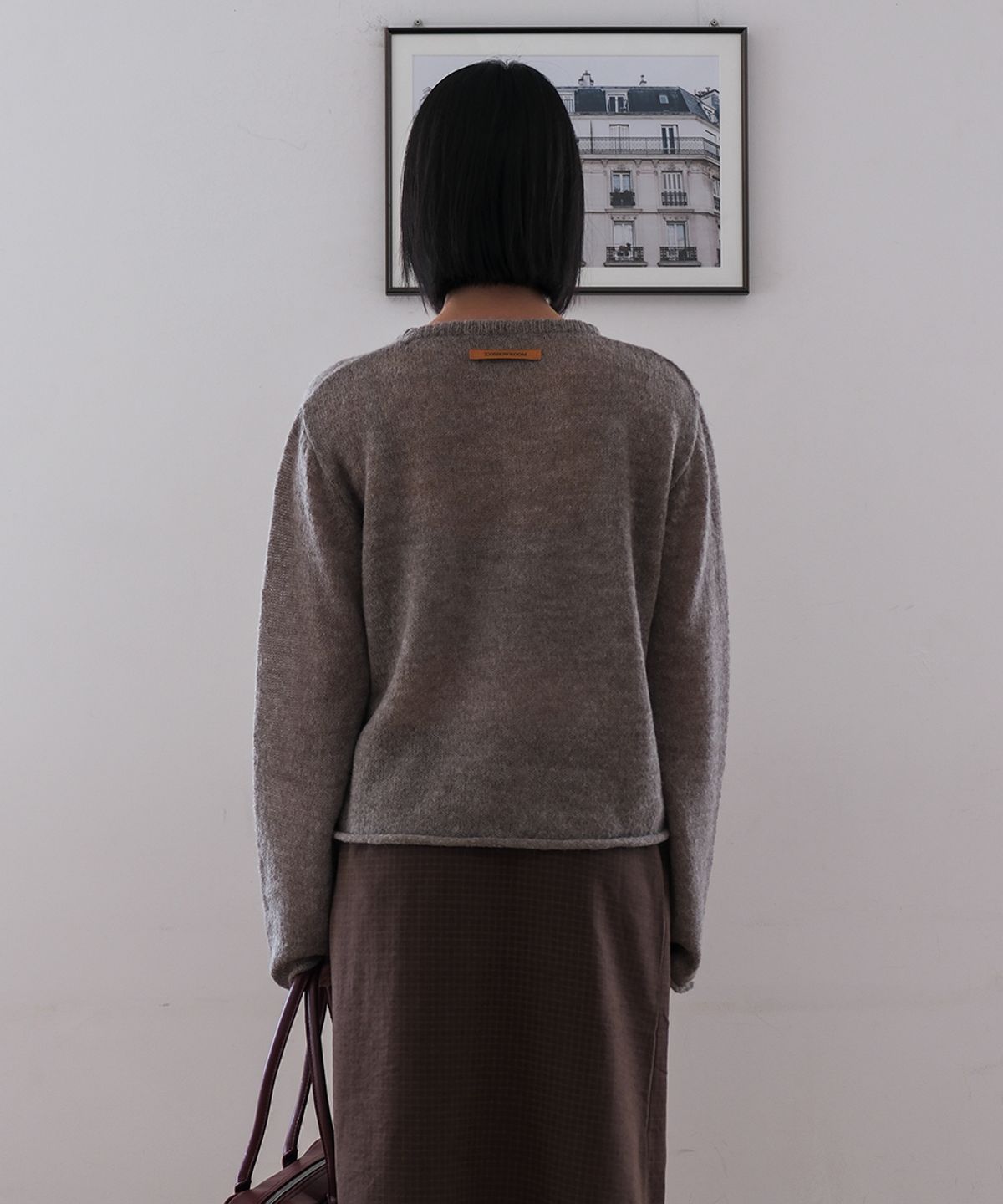 320쇼룸(320SHOWROOM) V-Neck Button-Up Wool Alpaca Knit Cardigan Beige