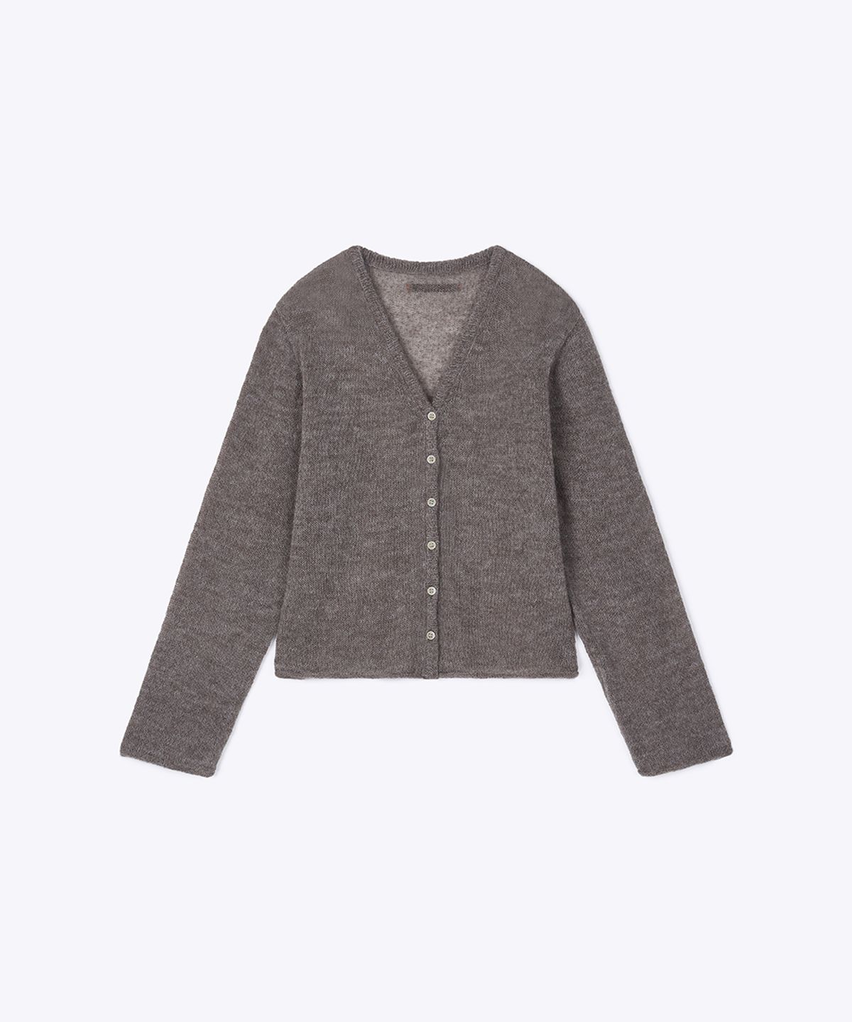 320쇼룸(320SHOWROOM) V-Neck Button-Up Wool Alpaca Knit Cardigan Beige