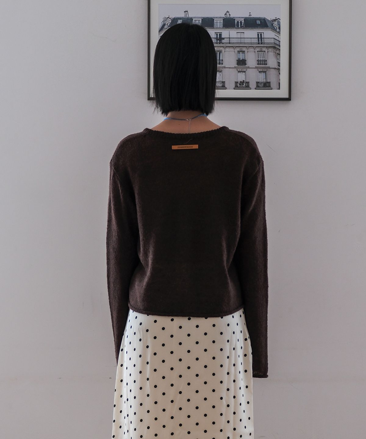 320쇼룸(320SHOWROOM) V-Neck Button-Up Wool Alpaca Knit Cardigan Brown