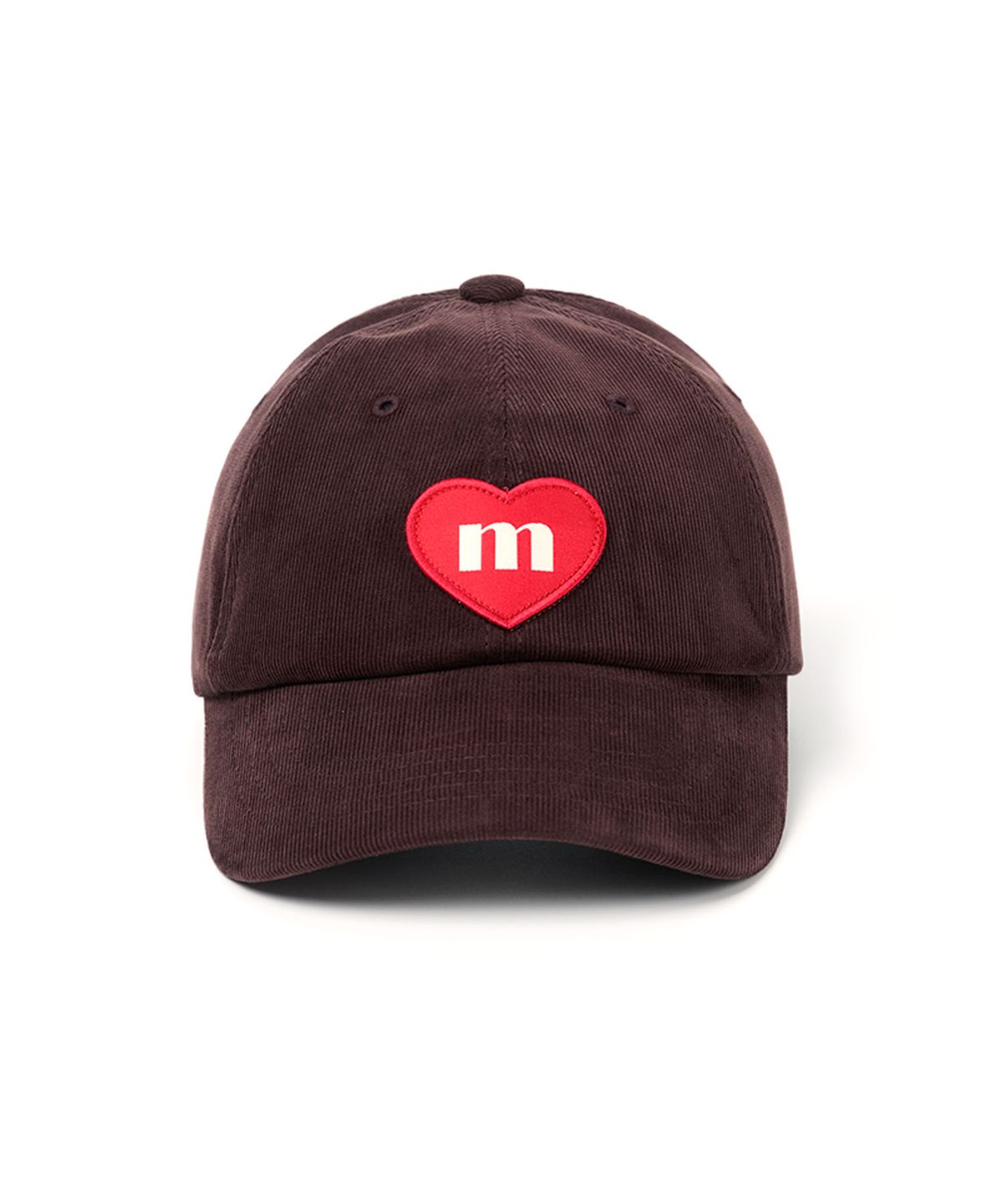 마크니(MACNI) CORDUROY HEART DEEP BALL CAP BROWN