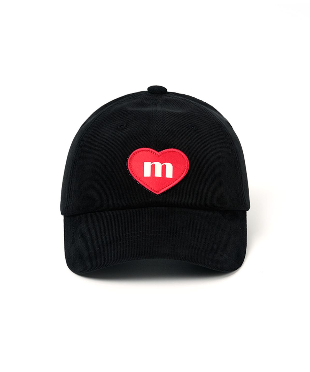 마크니(MACNI) CORDUROY HEART DEEP BALL CAP BLACK