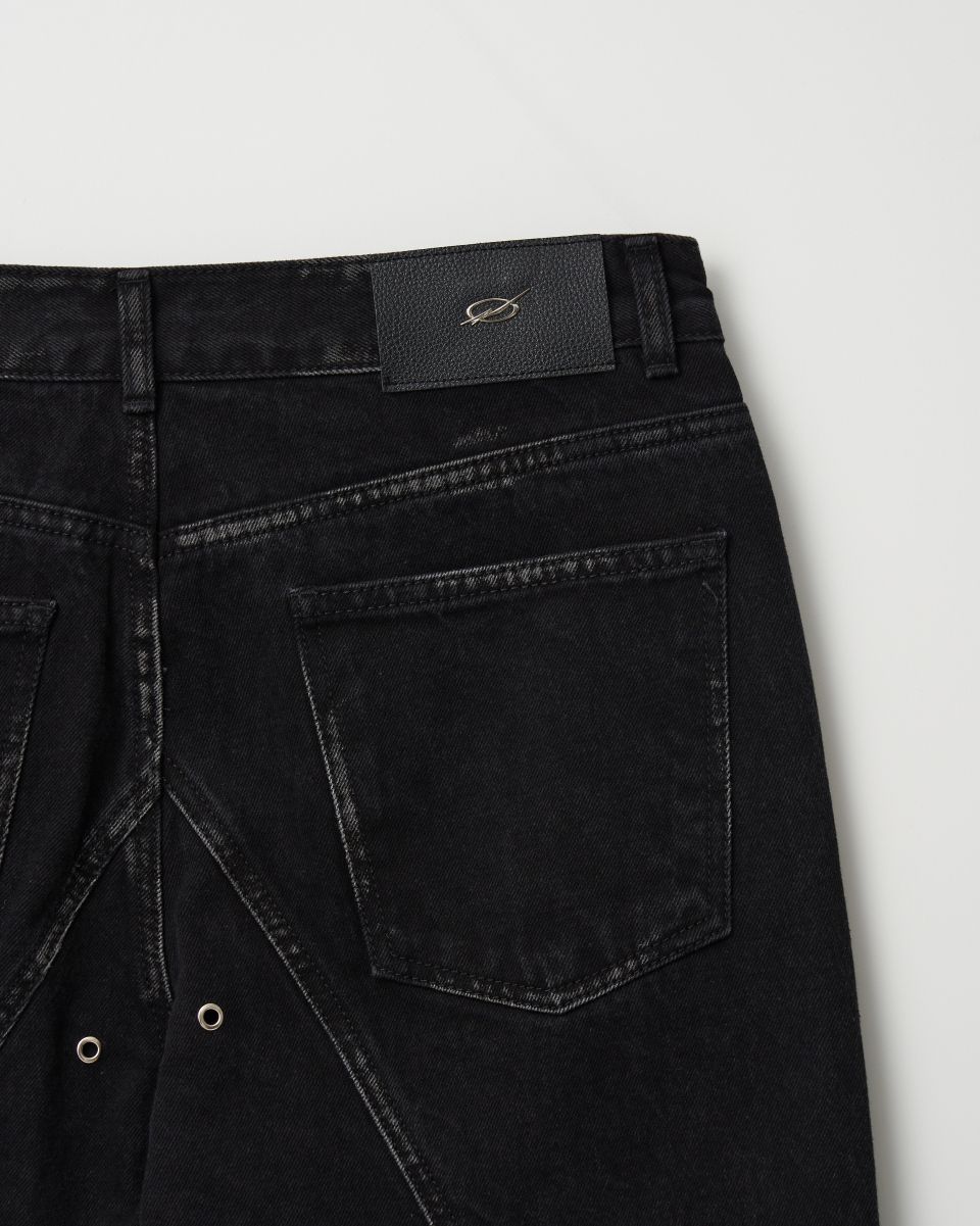 MUSINSA | 51PERCENT TUNNEL LINING TROUSER (DENIM) - Washed Black