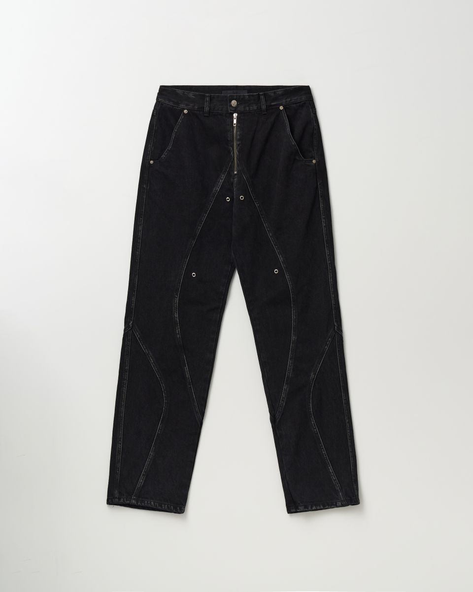 MUSINSA | 51PERCENT TUNNEL LINING TROUSER (DENIM) - Washed Black