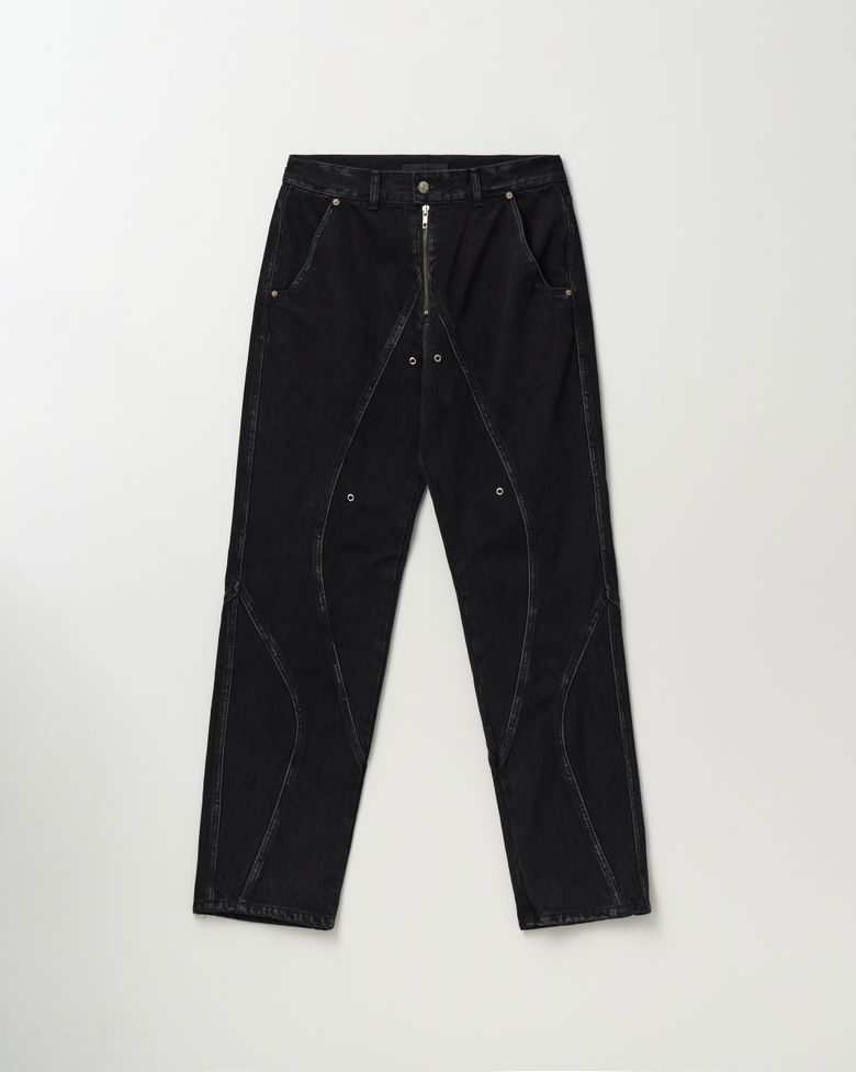 MUSINSA | 51PERCENT TUNNEL LINING TROUSER (DENIM) - Washed Black