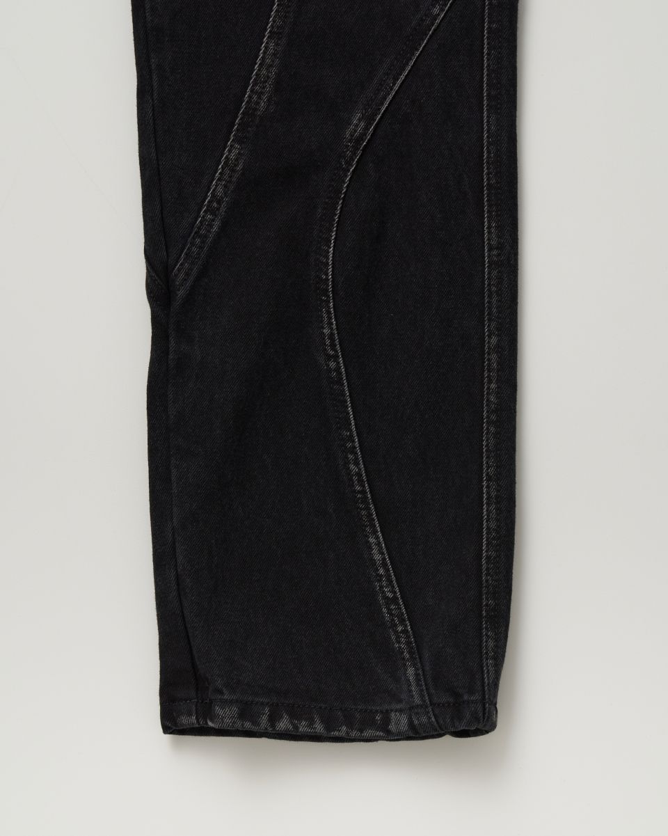 MUSINSA | 51PERCENT TUNNEL LINING TROUSER (DENIM) - Washed Black
