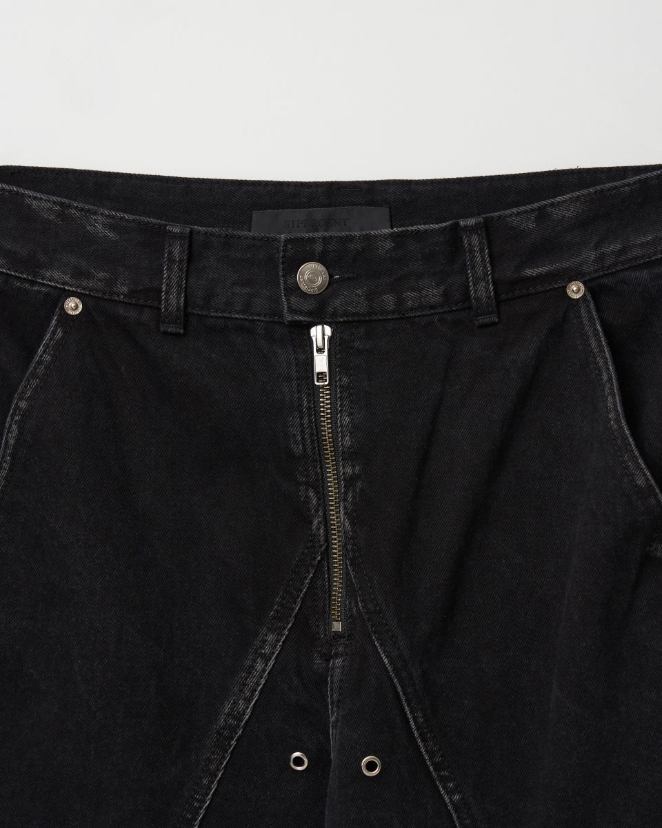 MUSINSA | 51PERCENT TUNNEL LINING TROUSER (DENIM) - Washed Black