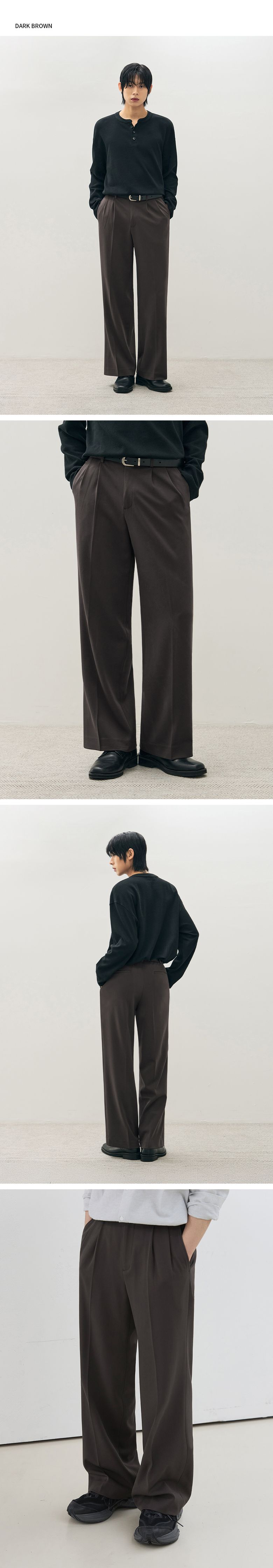 MUSINSA | DRAW FIT Two-Tuck Banding Wide Slacks [CREAM]
