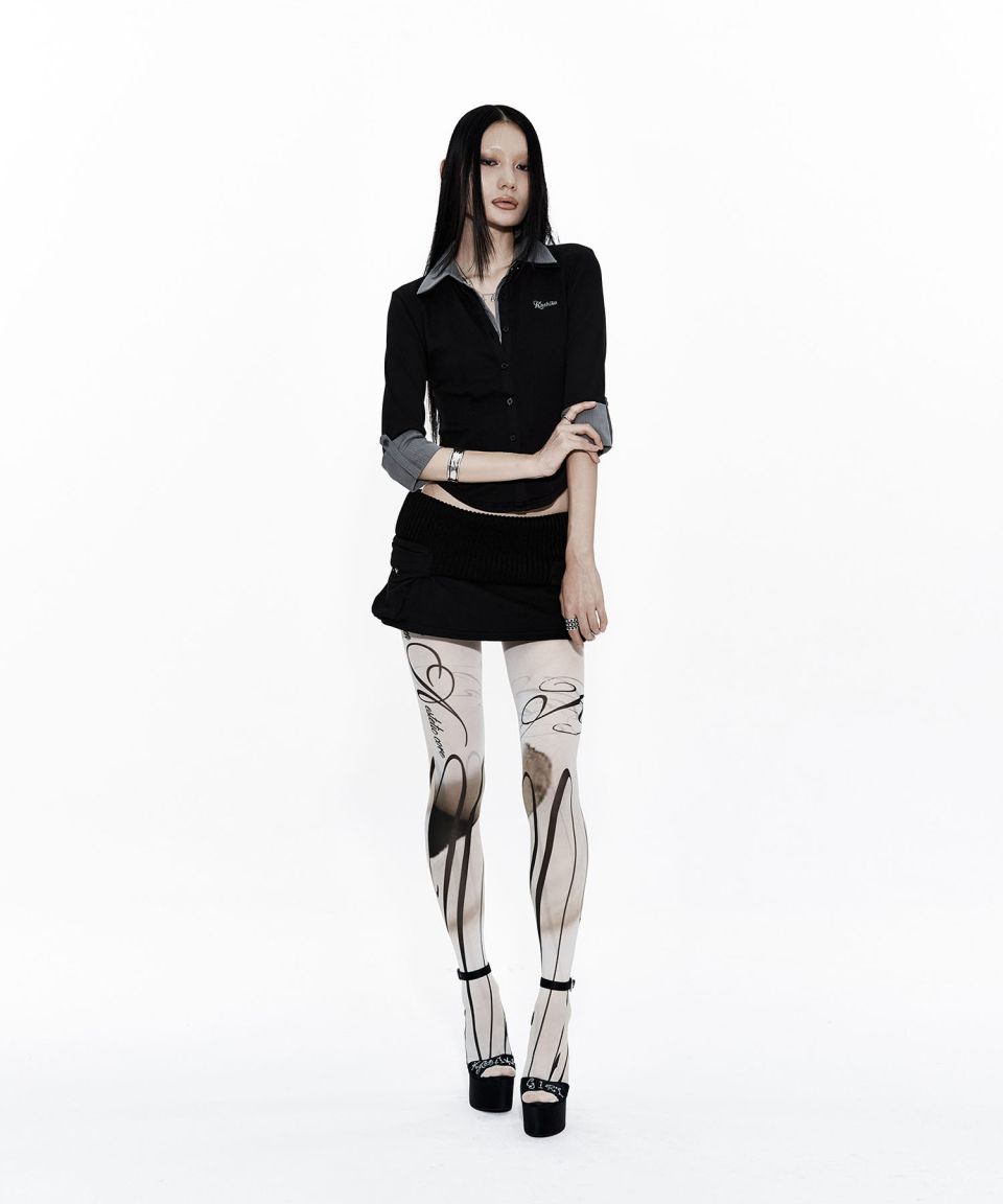 レッグウェア KASHIKO Calligraphy Tights MUSINSA | KASHIKO Calligraphy Tights
