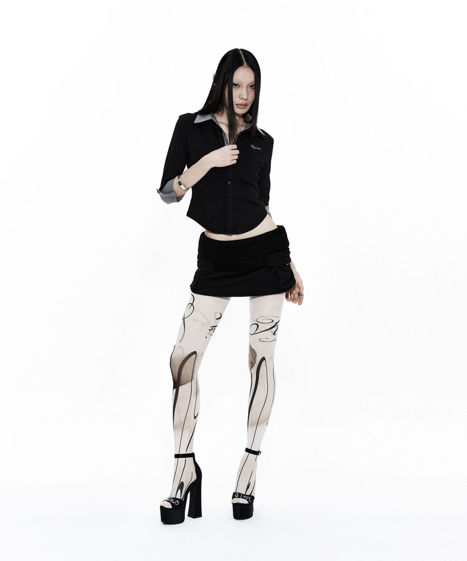 【完売品】KASHIKO Calligraphy Tights MUSINSA | KASHIKO Calligraphy Tights