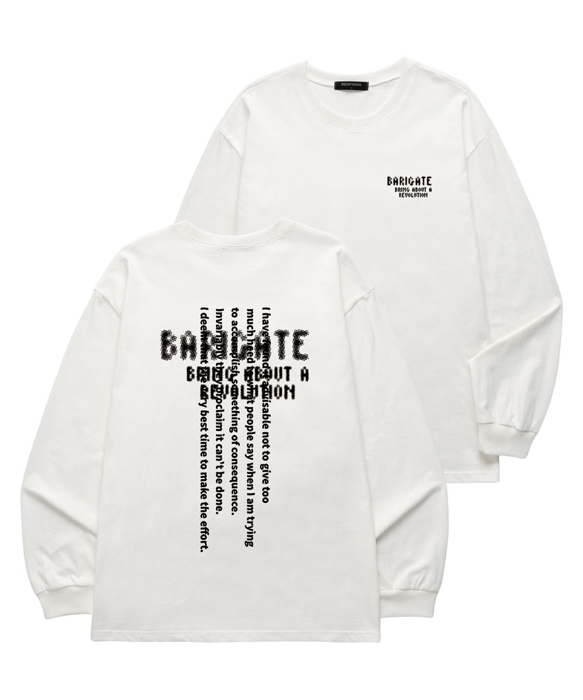 바리게이트(BARIGATE) Spotted Logo 롱슬리브 (BLS034) 화이트