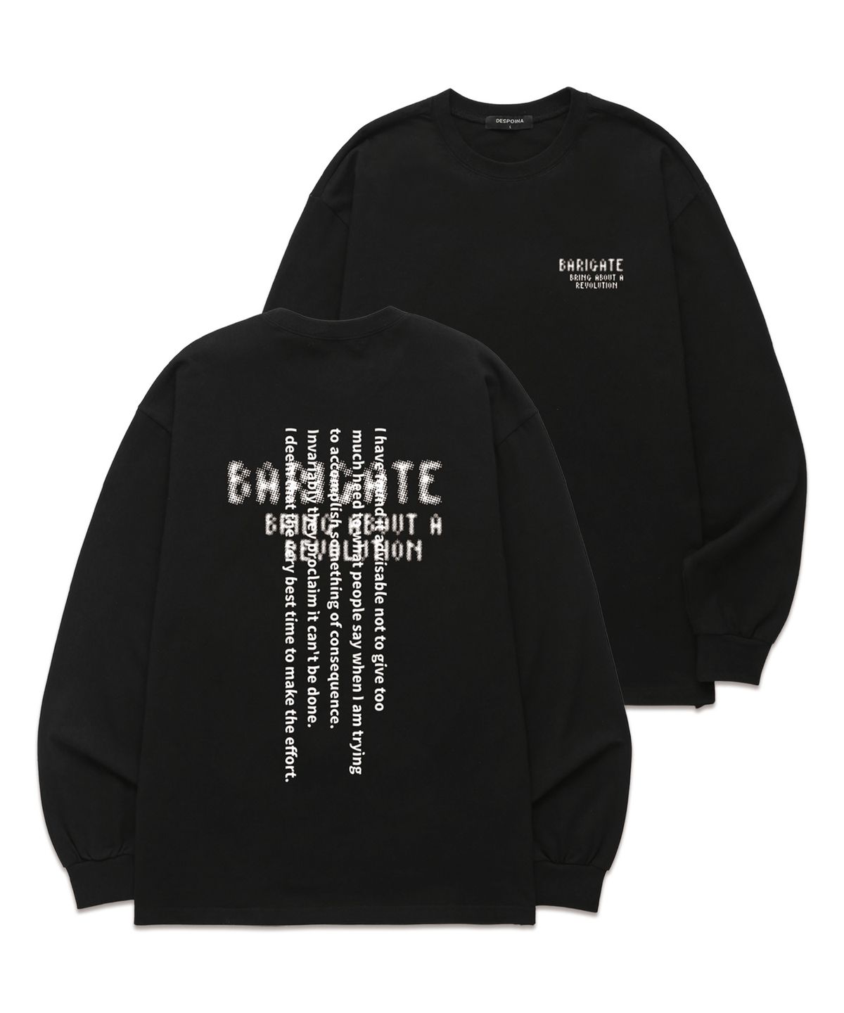 바리게이트(BARIGATE) Spotted Logo 롱슬리브 (BLS034) 블랙