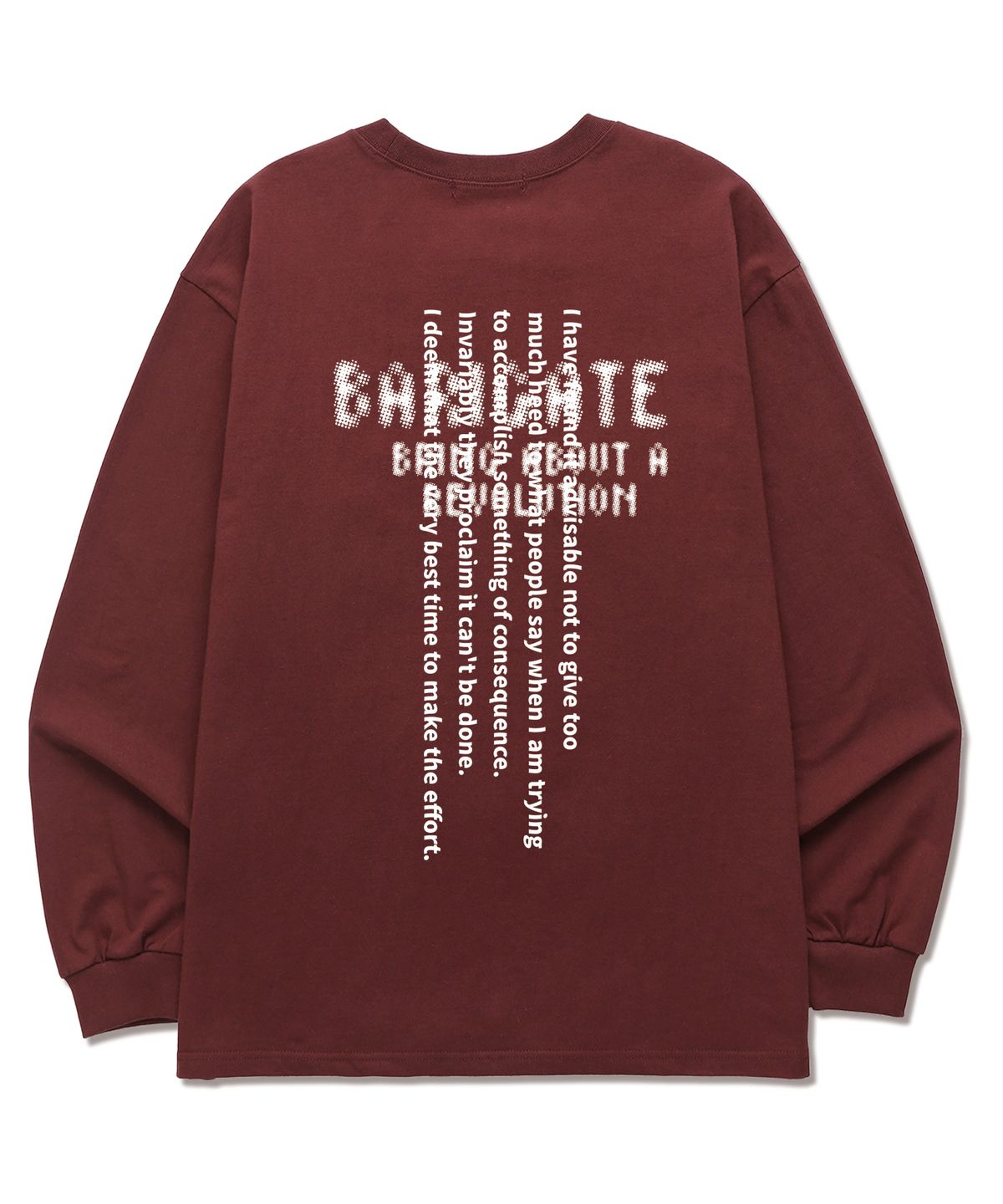 바리게이트(BARIGATE) Spotted Logo 롱슬리브 (BLS034) 버건디