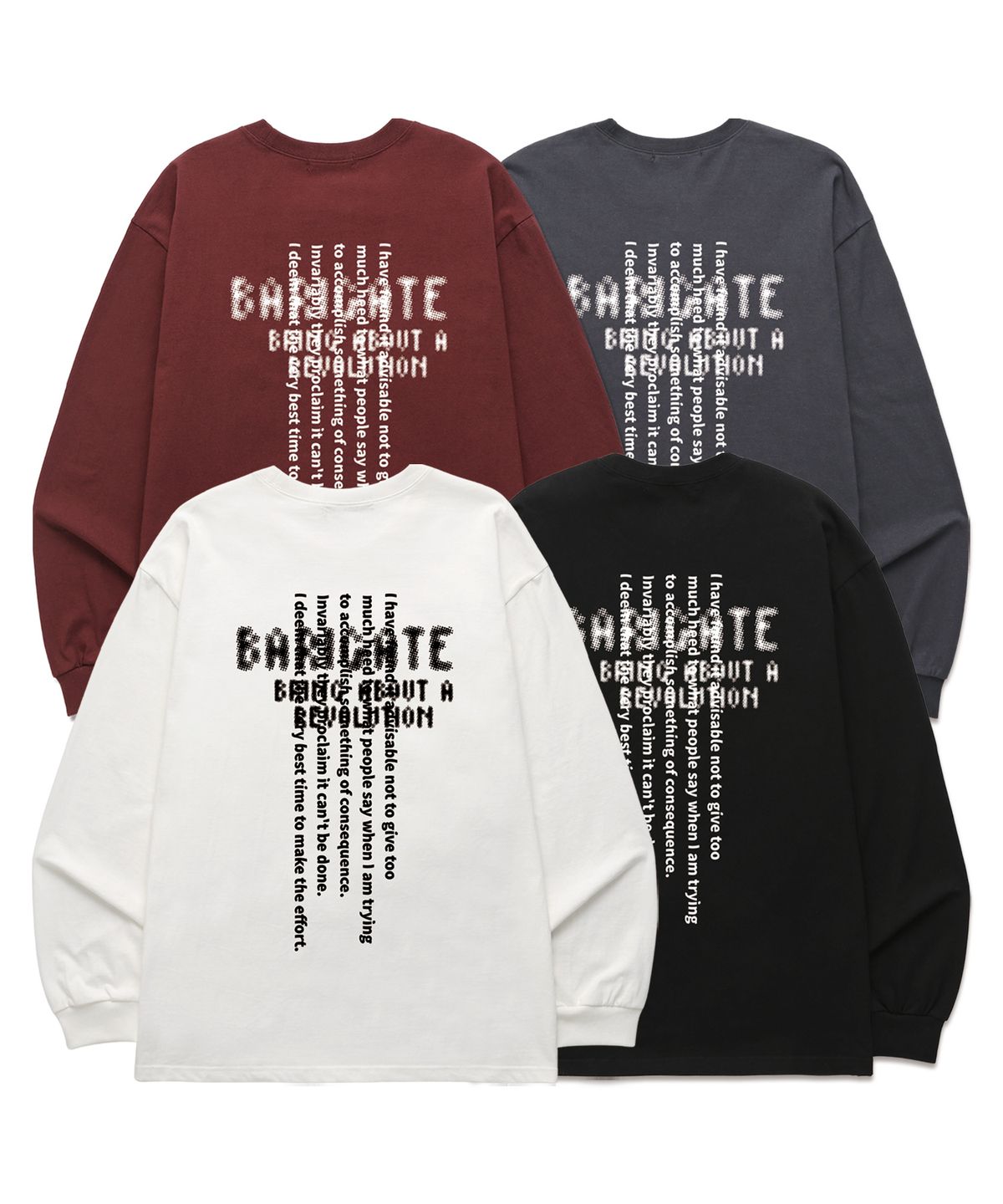 바리게이트(BARIGATE) Spotted Logo 롱슬리브 (BLS034) 버건디