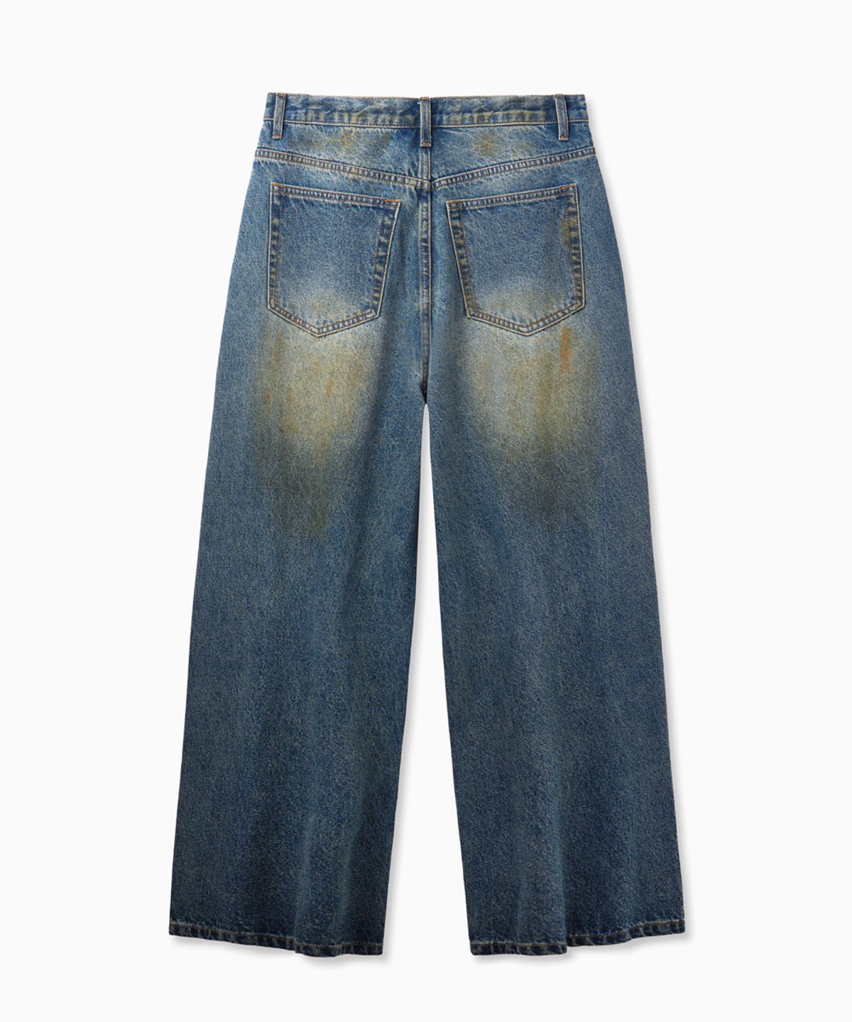 노페이머스(NOFAMOUS) Dirty Washed Wide Jeans (Blue)