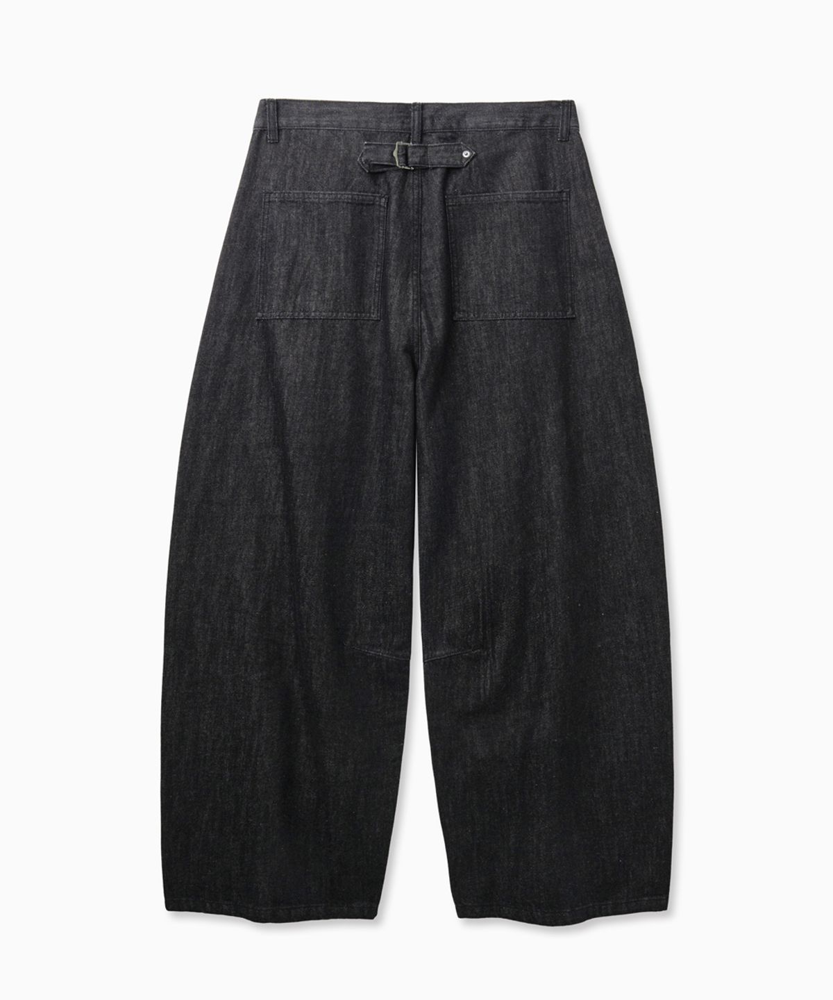 노페이머스(NOFAMOUS) Cinchback Wide Balloon Jeans (Black)