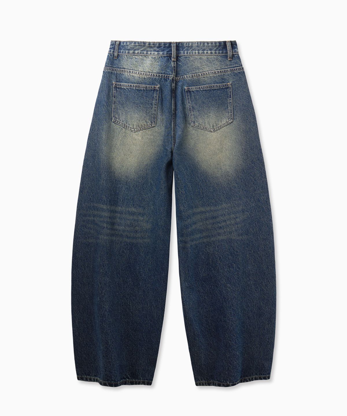 노페이머스(NOFAMOUS) Curved Balloon Washing Jeans (Blue)