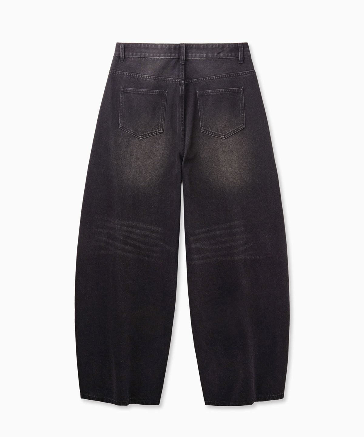 노페이머스(NOFAMOUS) Curved Balloon Washing Jeans (Black)