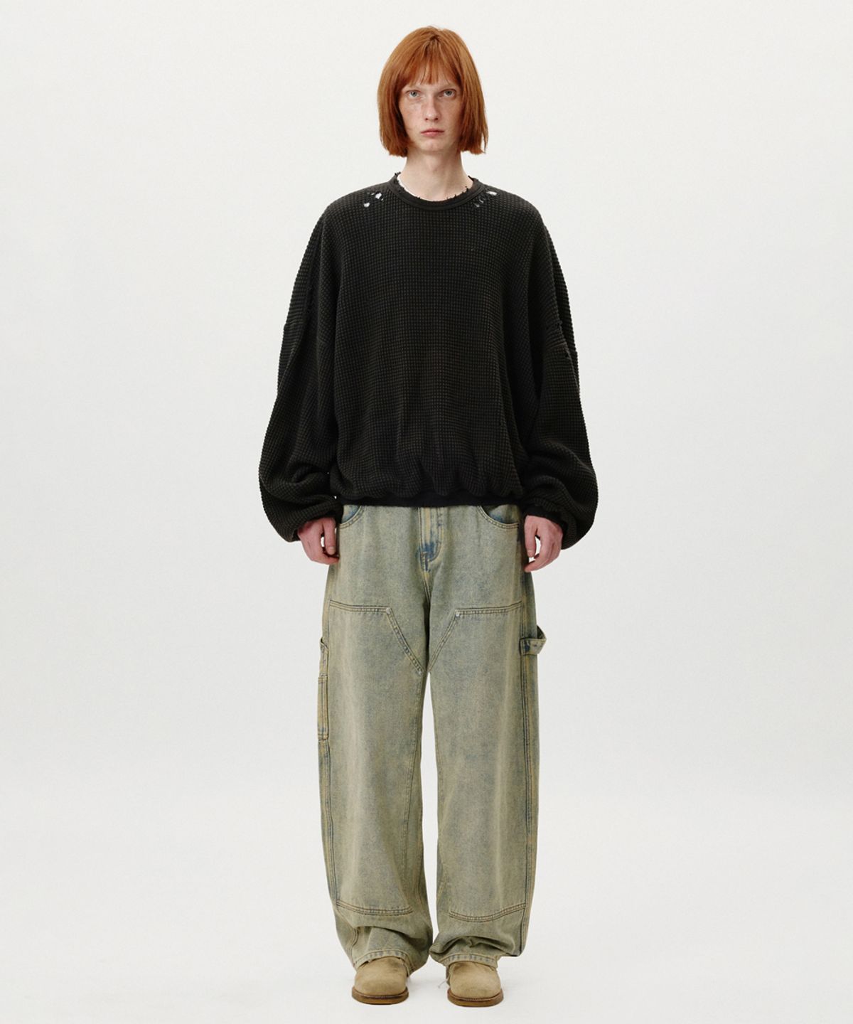 노페이머스(NOFAMOUS) Carpenter Washed Denim Jeans (Sand Blue)