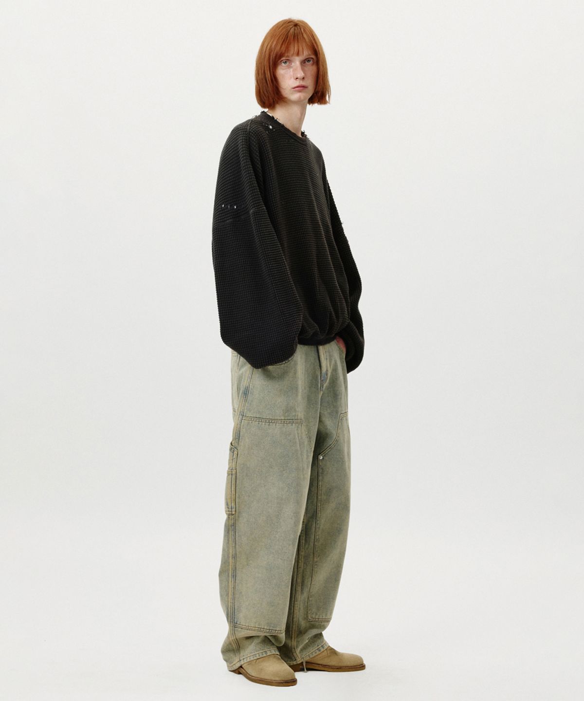 노페이머스(NOFAMOUS) Carpenter Washed Denim Jeans (Sand Blue)