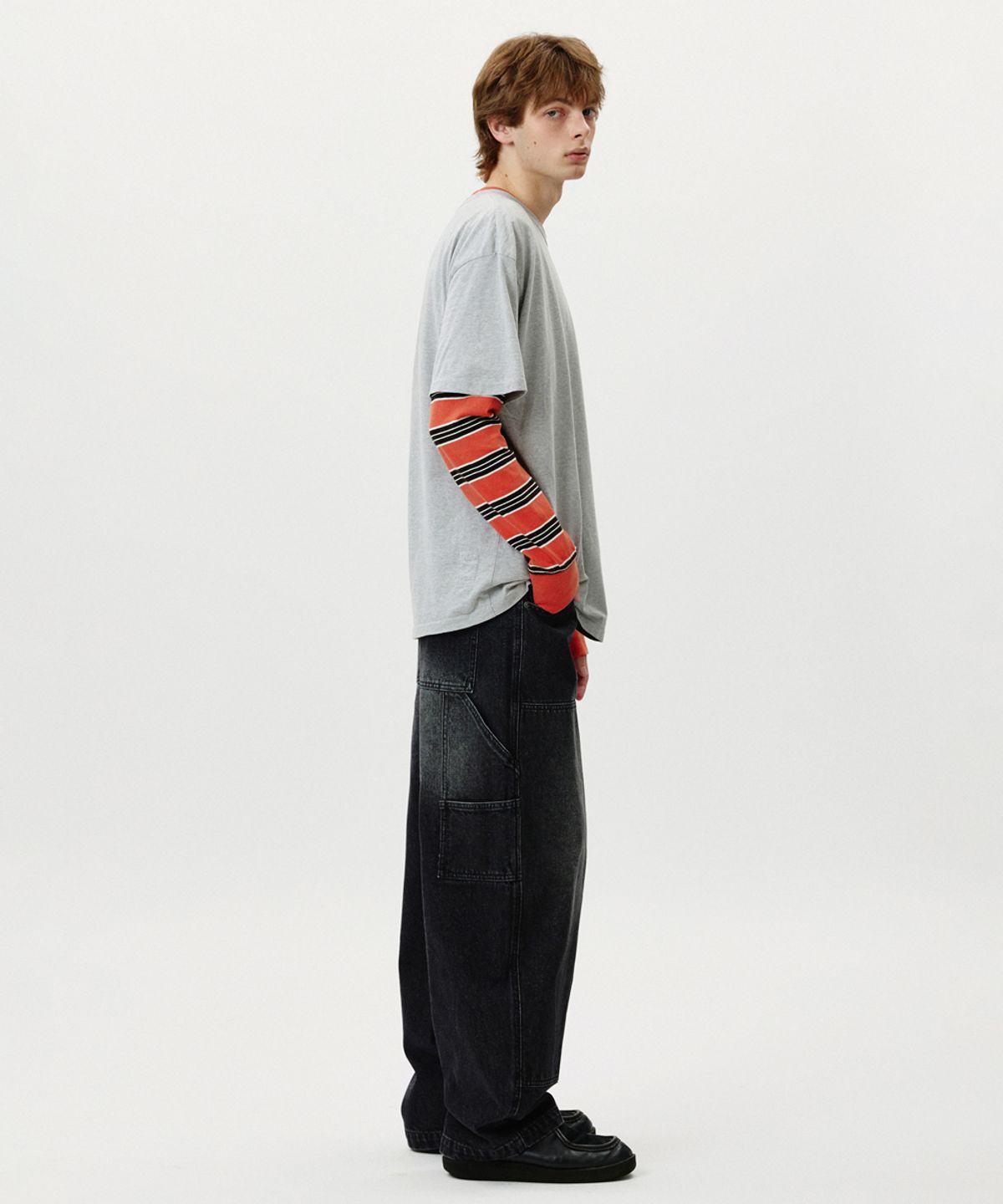 노페이머스(NOFAMOUS) Carpenter Washed Denim Jeans (Black)