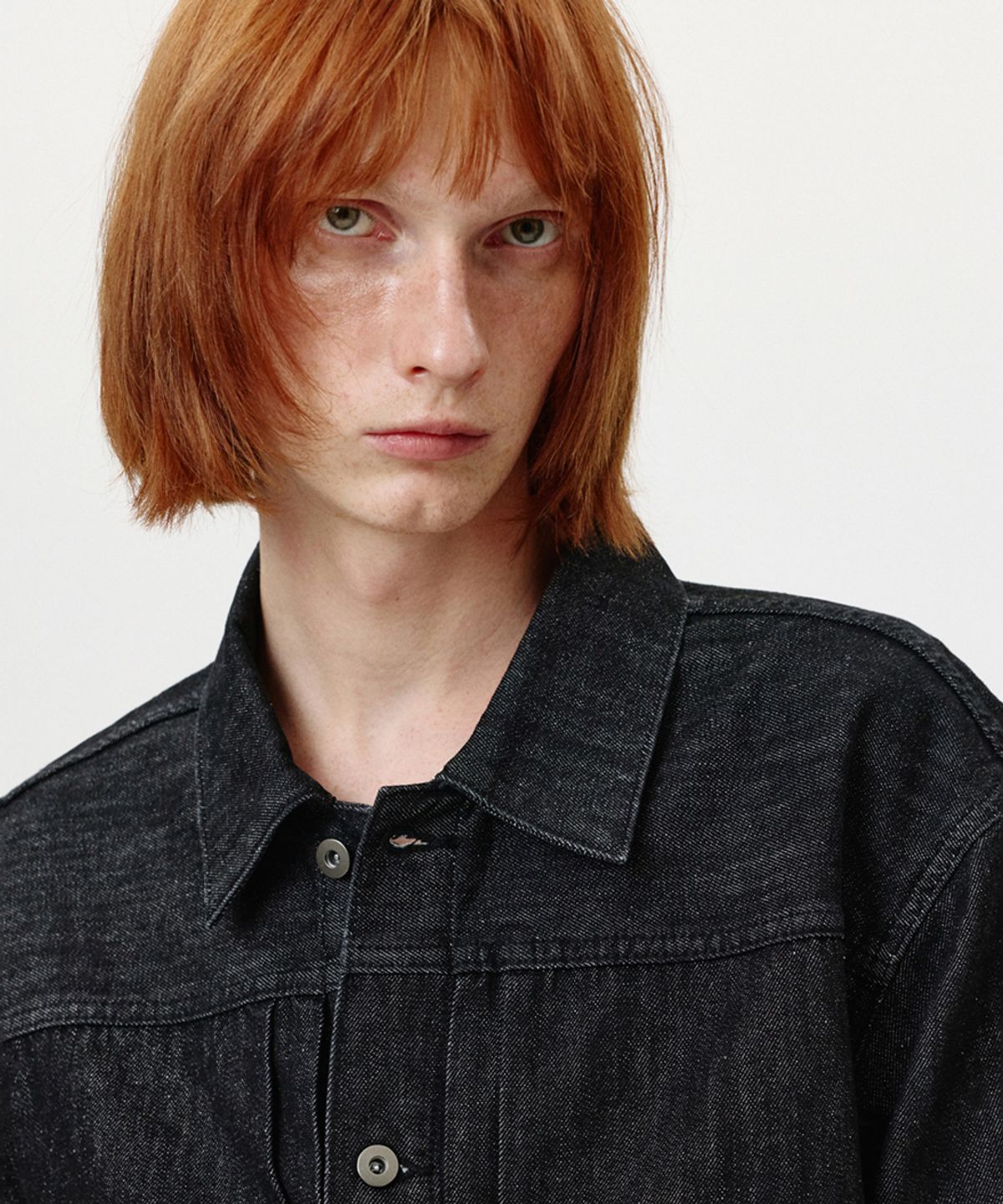 노페이머스(NOFAMOUS) Washed Pocket Denim Jacket (Black)