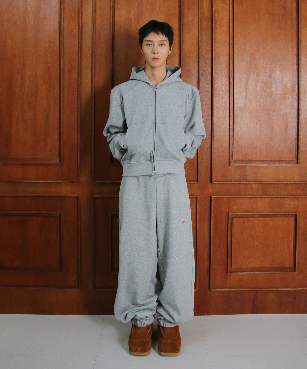 포스센스티브(FORCESENSITIVE) FS LOGO SWEAT PANTS Balloon fit GR