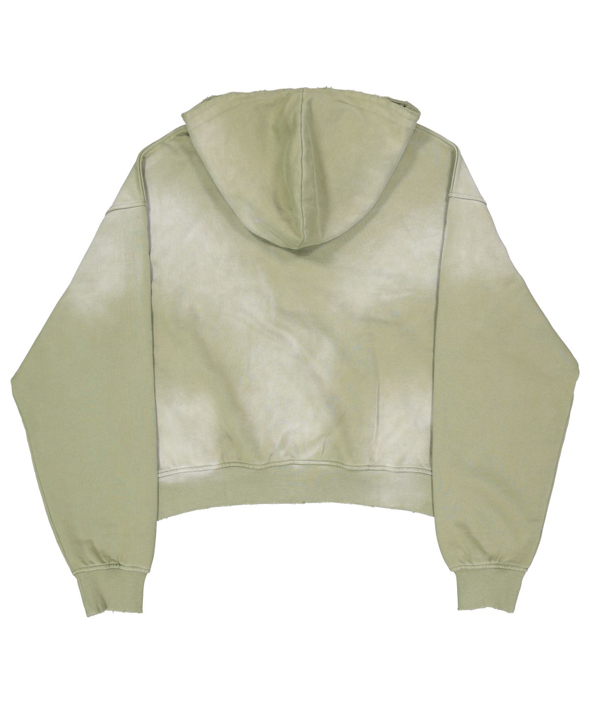 포스센스티브(FORCESENSITIVE) FORCE WASHED HOODIE ZIP-UP CROPFIT khaki