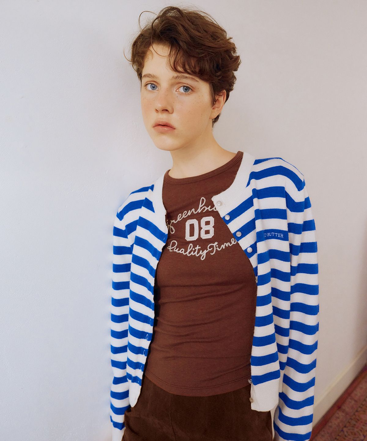 그린버터(GREENBUTTER) Wool Tencel Long Sleeve Tee (Brown)