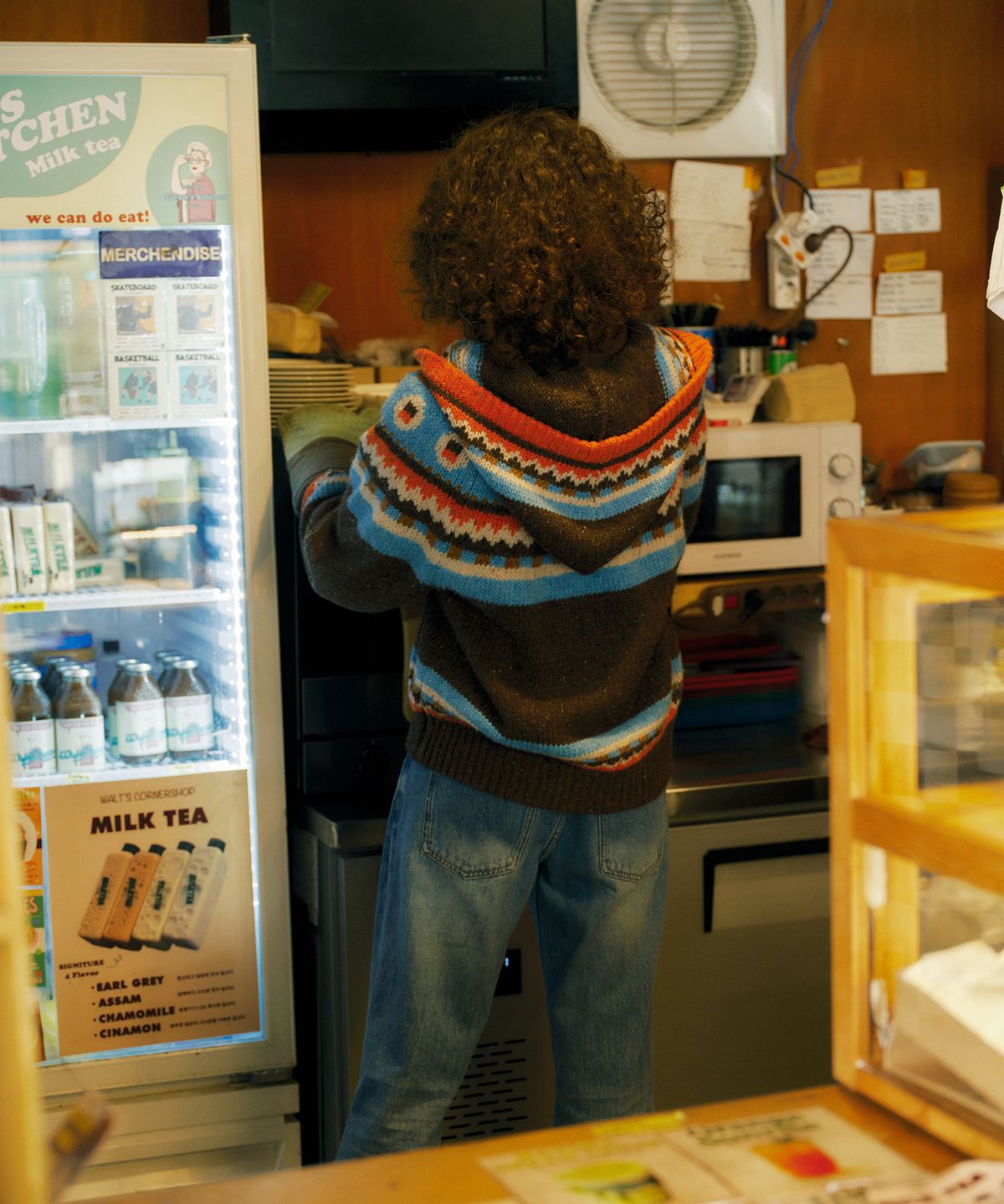 그린버터(GREENBUTTER) Kaya Neps Hood Cardigan (Brown)