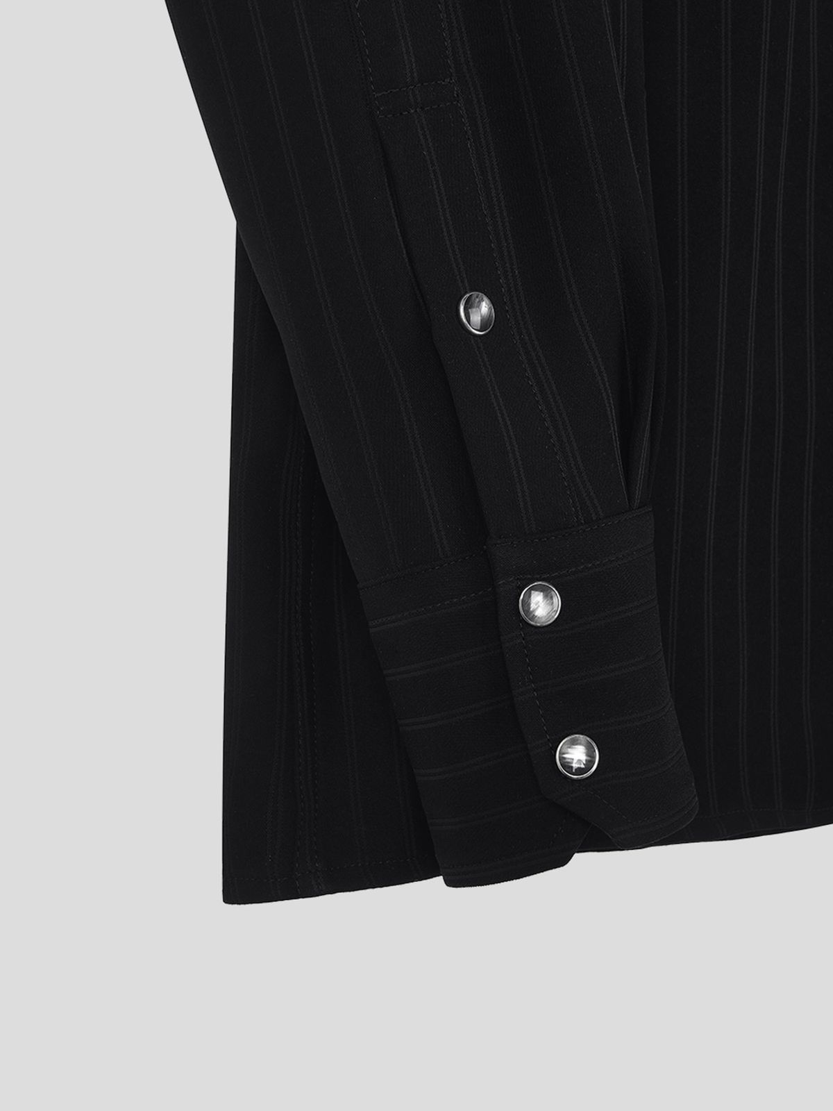 쿠르베(COURBE) Striped Wester Shirt (Black)