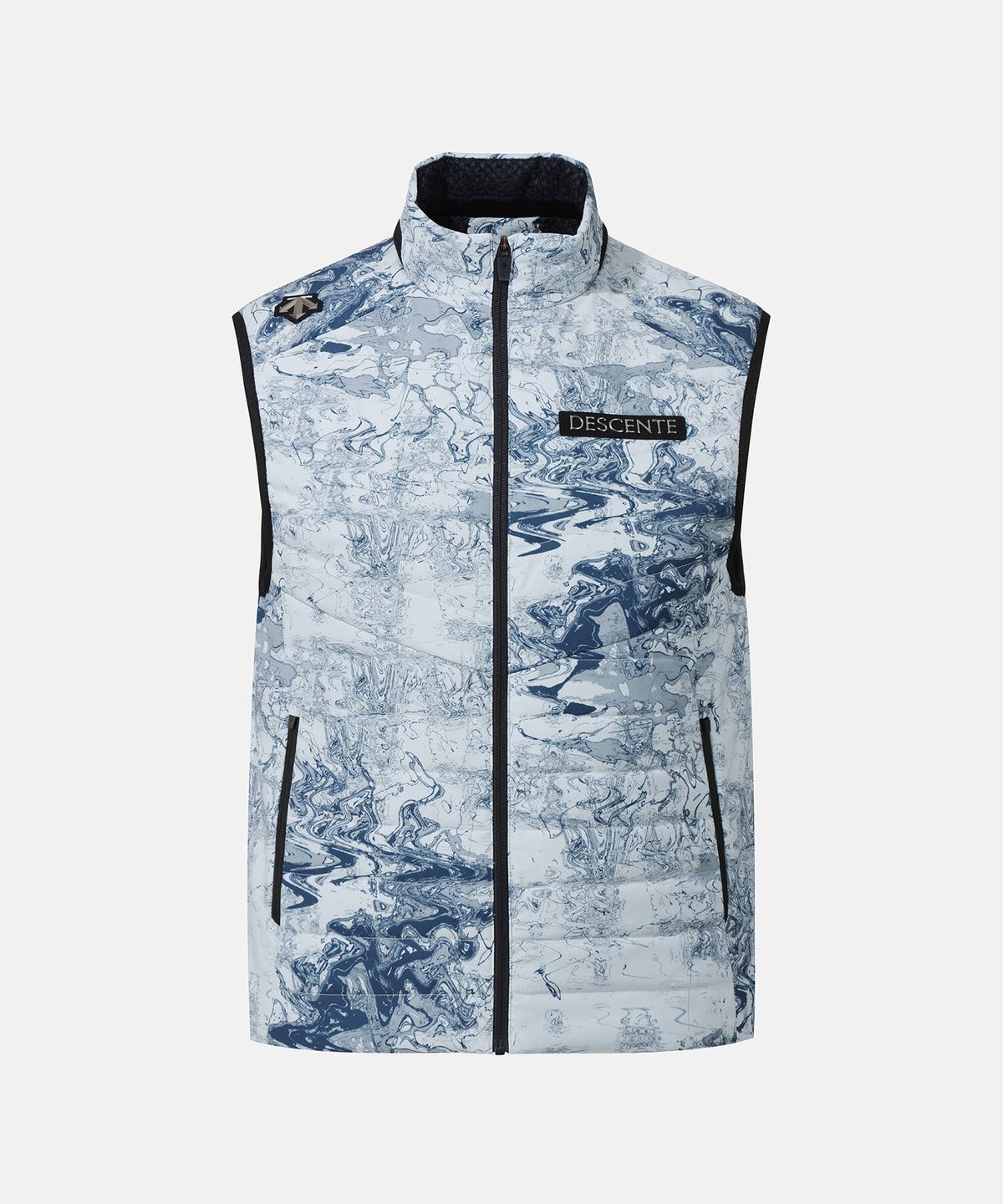 데상트(DESCENTE) 스노우스톰 경량 패딩 베스트 패턴 SQ321SPV96