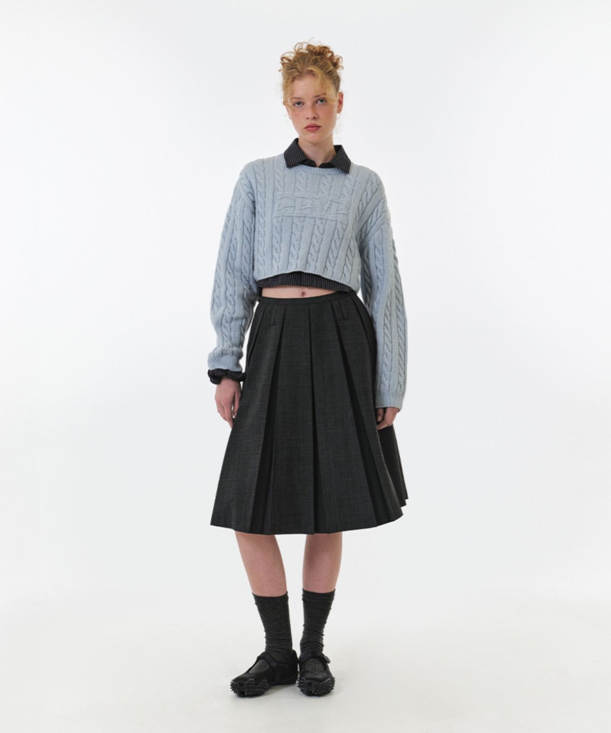 그로브(GROVE) SOPHIE CROP KNIT (LIGHT BLUE)