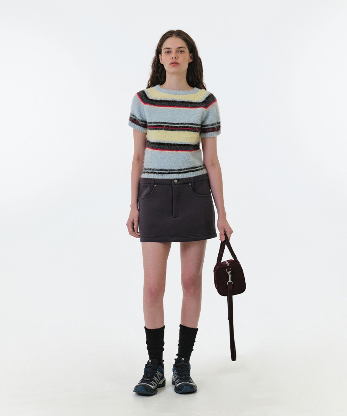 그로브(GROVE) ELLE STRIPE KNIT (LIGHT BLUE)