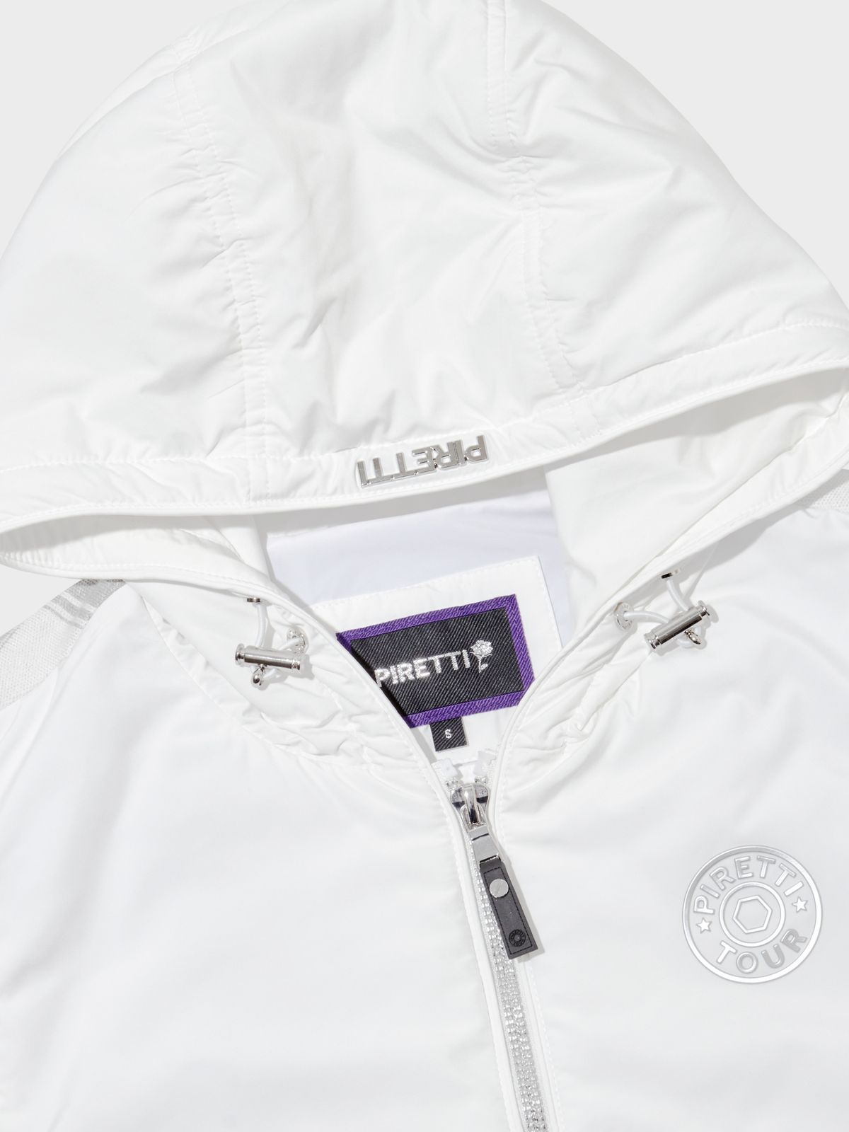피레티(PIRETTI) 캡슐 그리드 패딩 베스트 W_White