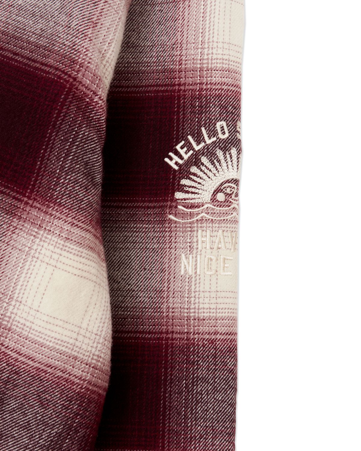 헬로 선라이즈(HELLO SUNRISE) HS Check Hooded JKT_Burgundy