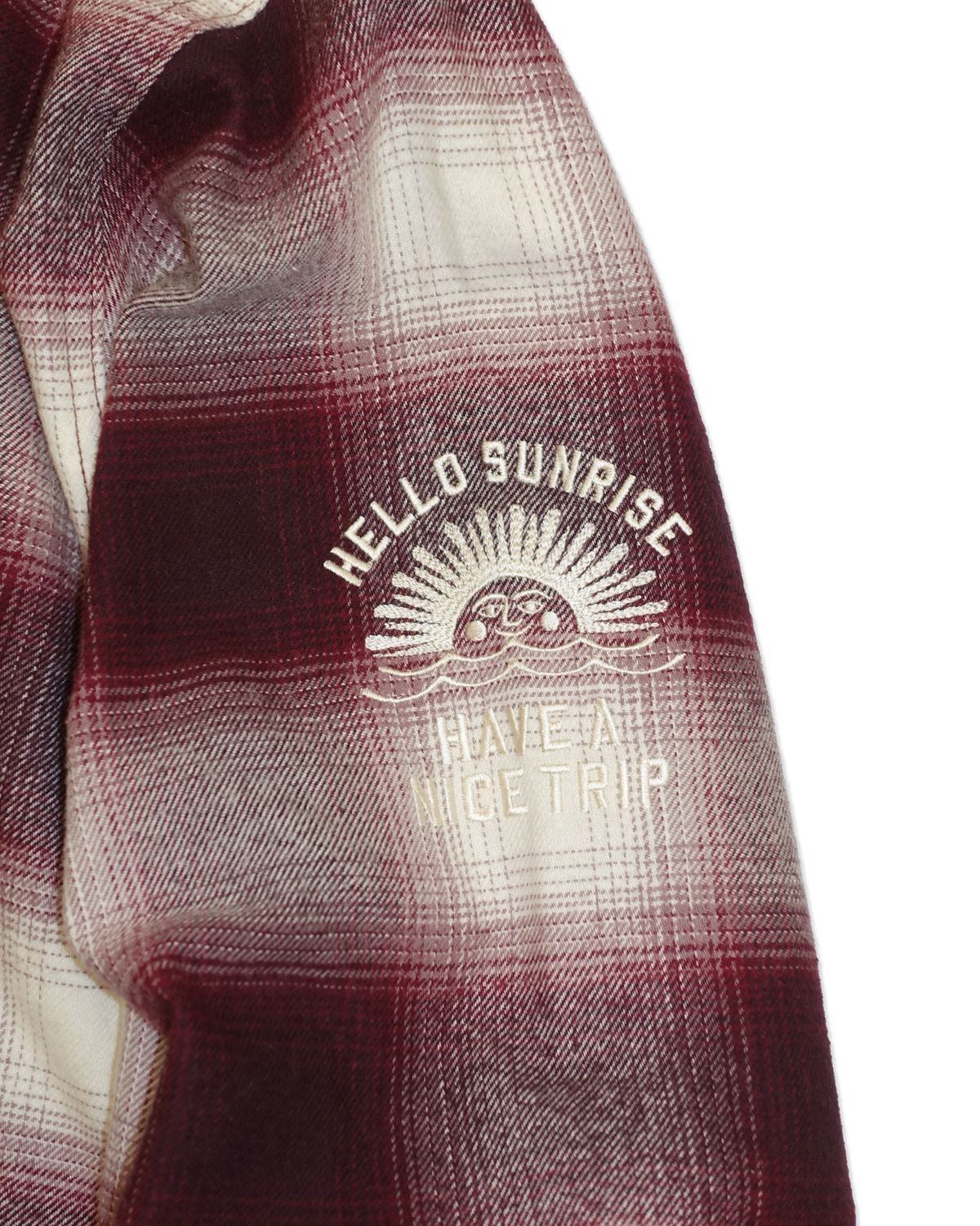 헬로 선라이즈(HELLO SUNRISE) HS Check Hooded JKT_Burgundy
